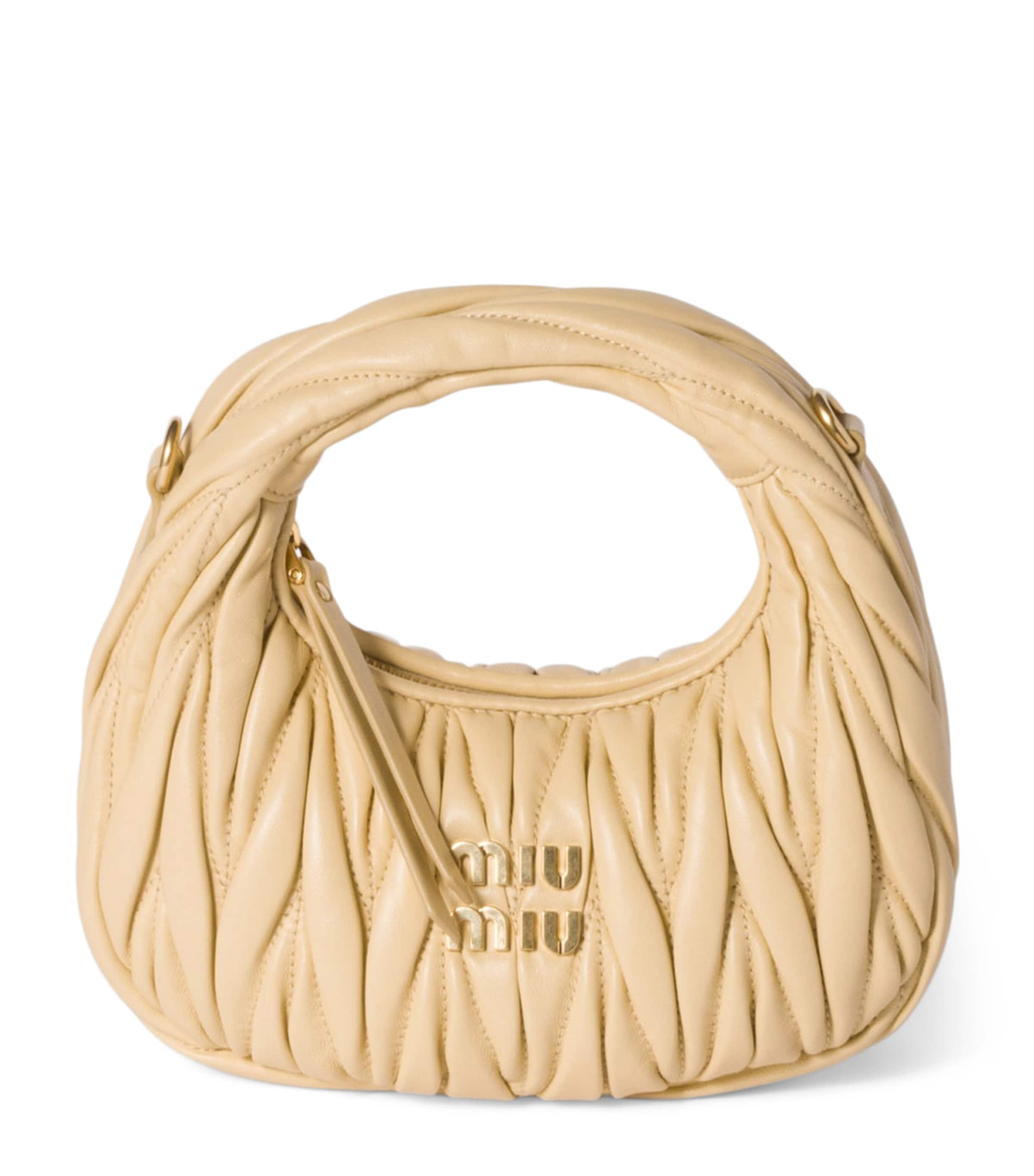 Miu Miu Matelassé Leather Wander Top-Handle Bag