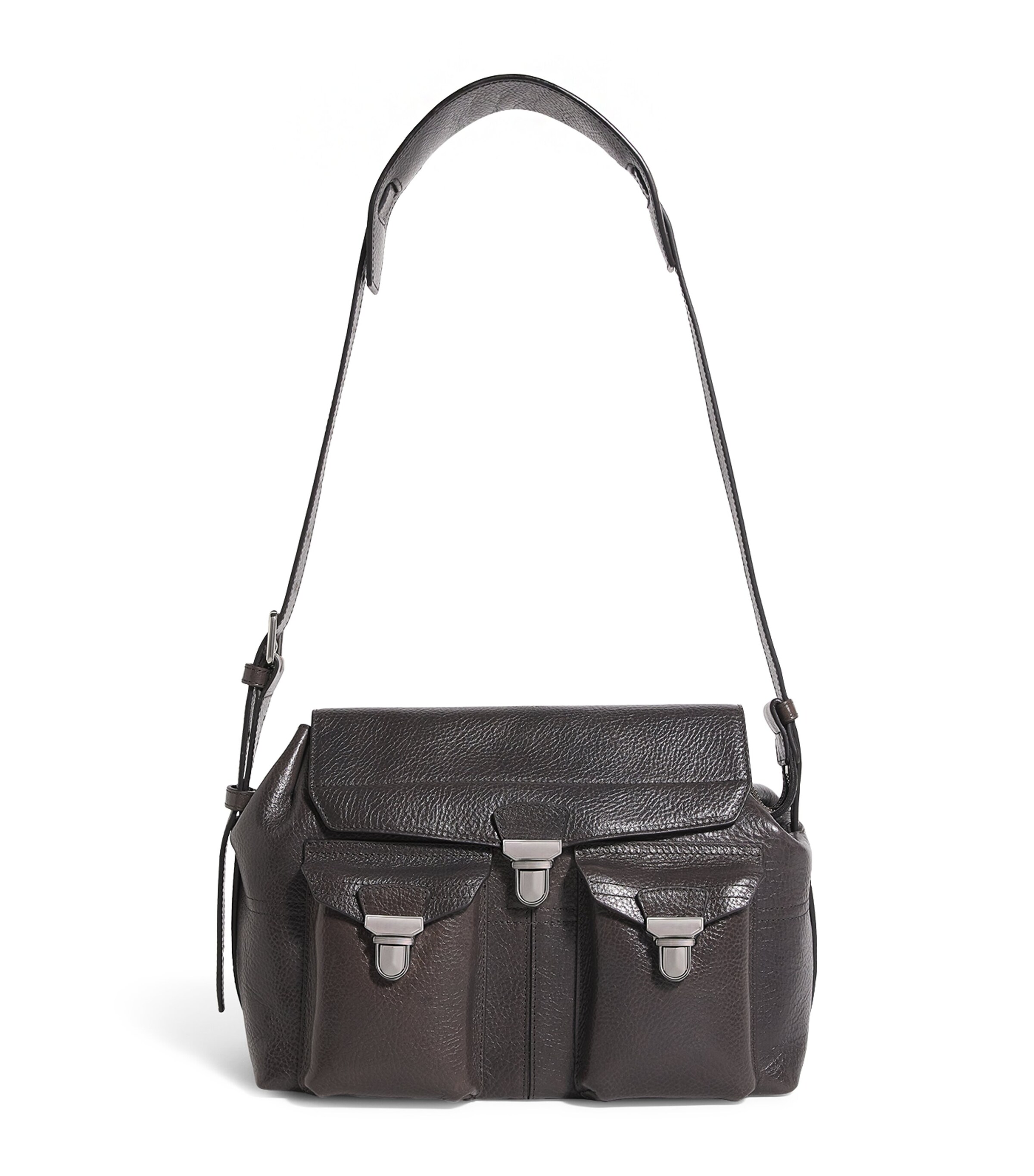 Medium Leather Gear Shoulder Bag