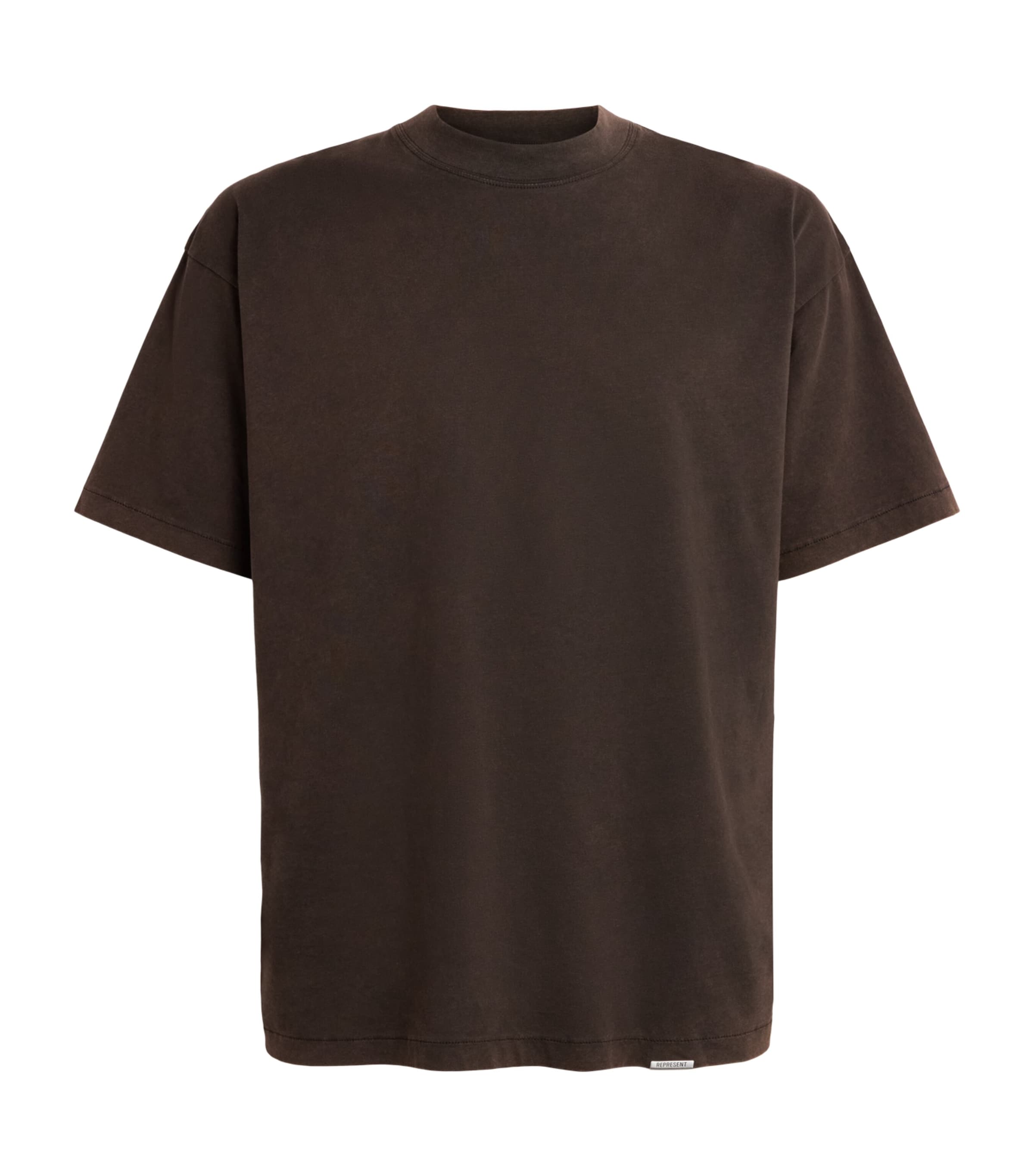 Represent Mens Cotton Initial T-Shirt Coffee