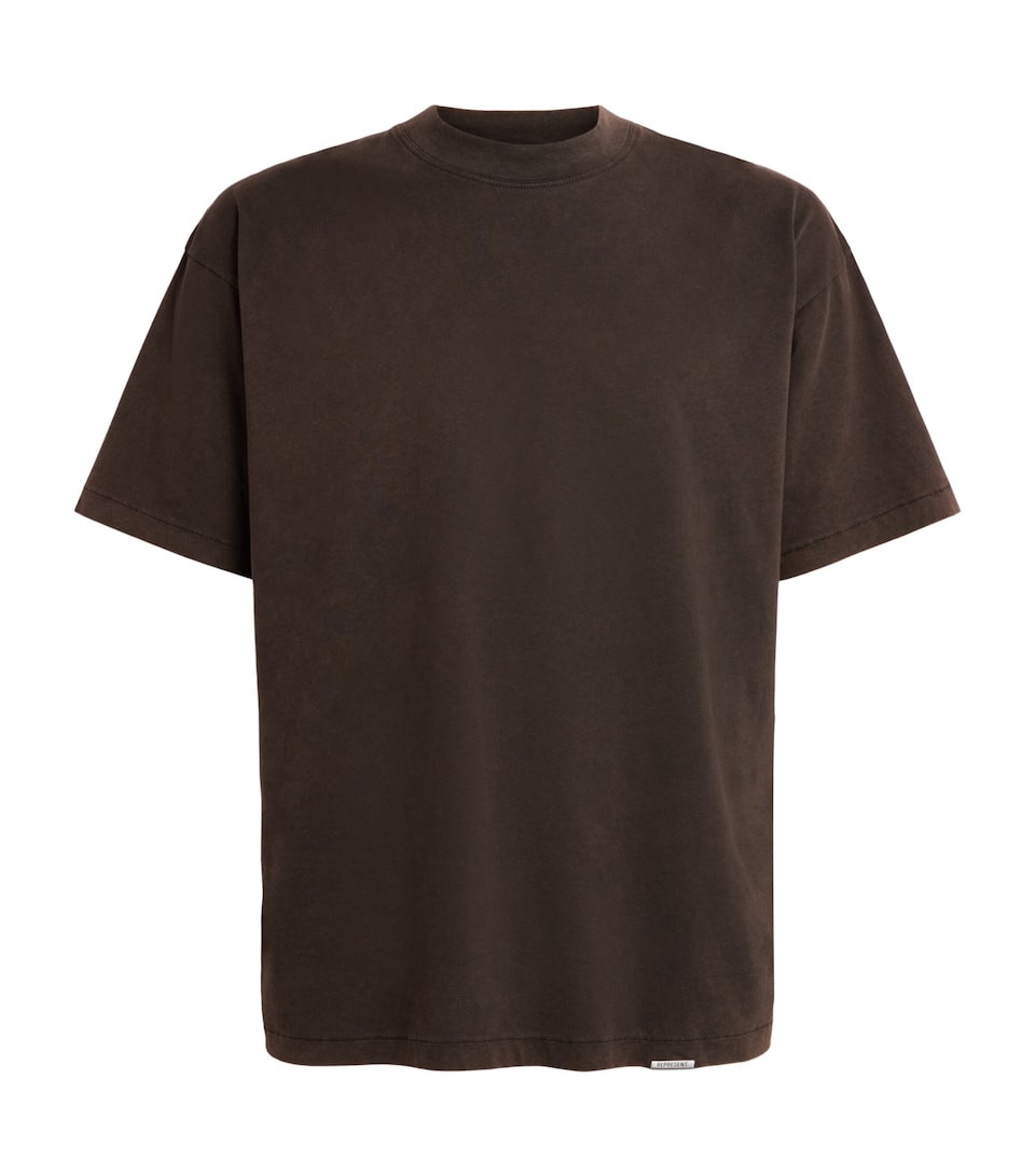 Represent Mens Cotton Initial T-Shirt Coffee