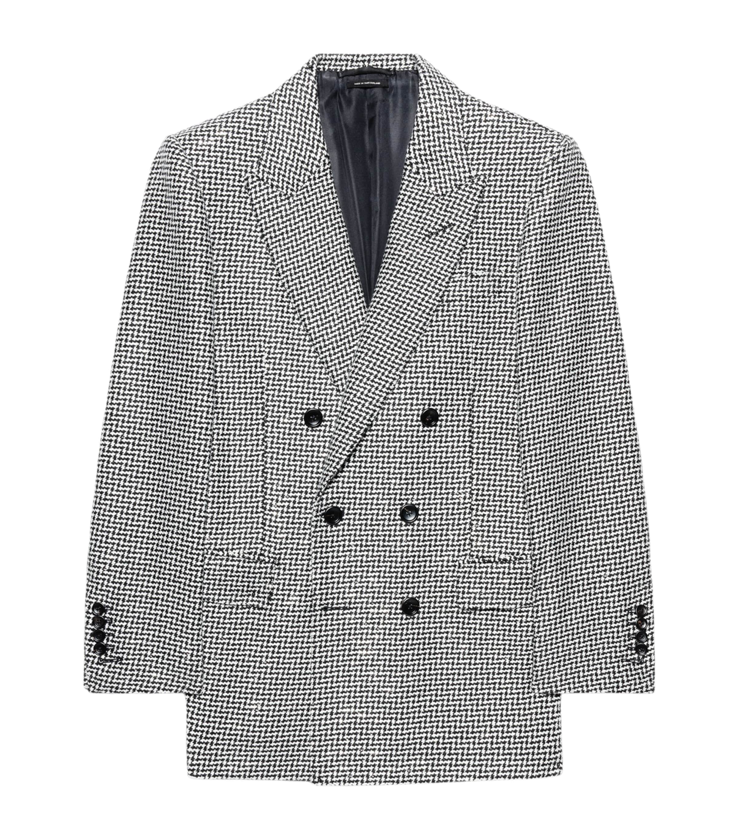 TOM FORD Mens Wool-Blend Pied De Poule Colbert Blazer Nwa