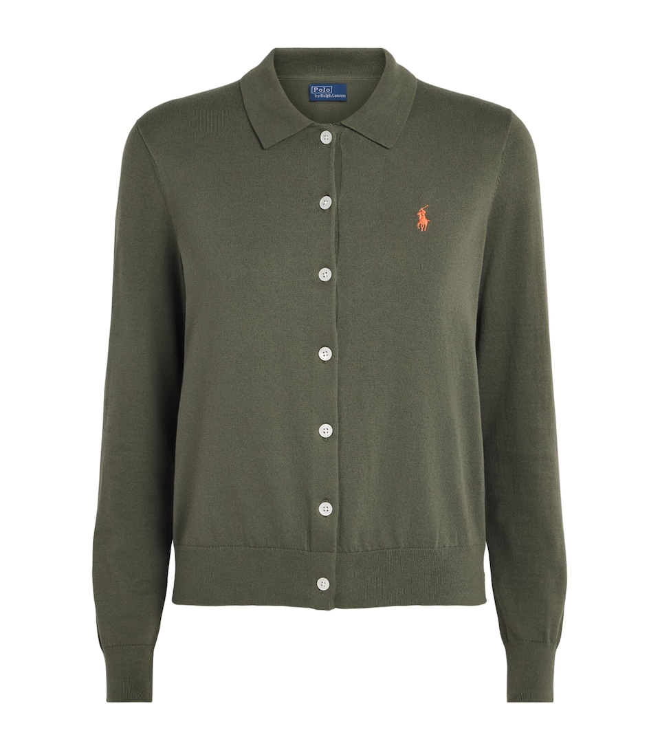 Polo Ralph Lauren Womens Polo Cardigan Dense Olive