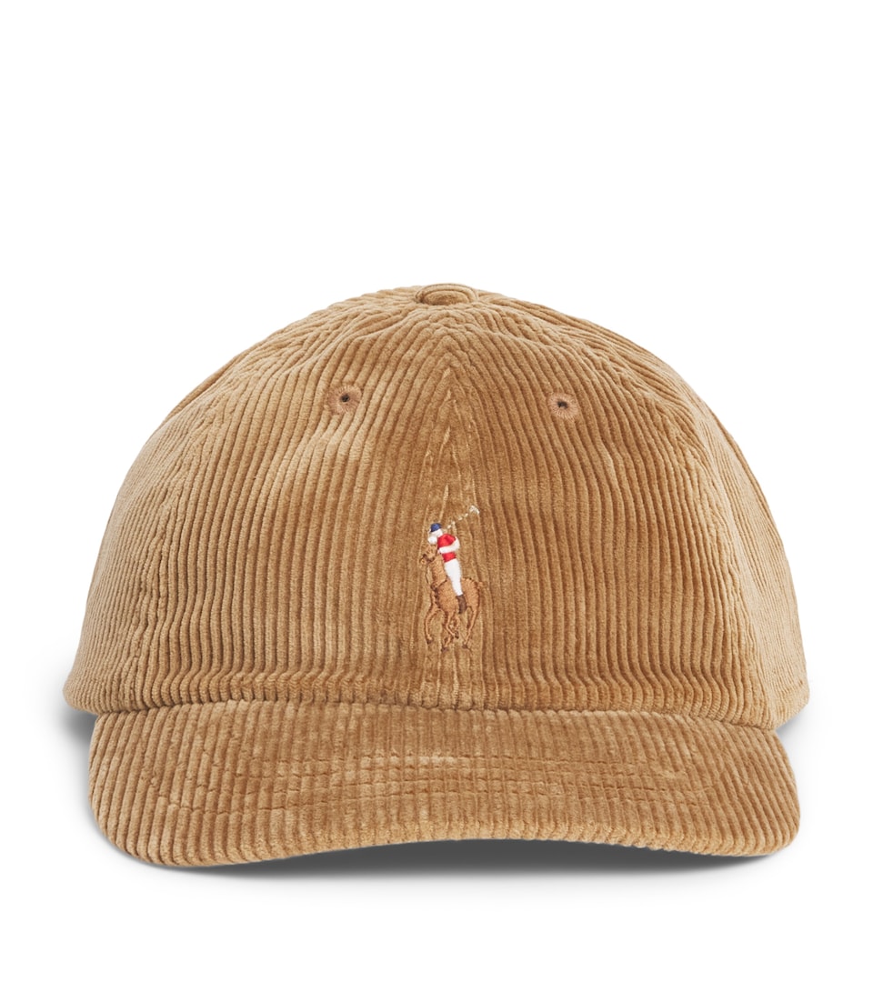 Polo Ralph Lauren Corduroy Polo Pony Baseball Cap Dispatch Tan