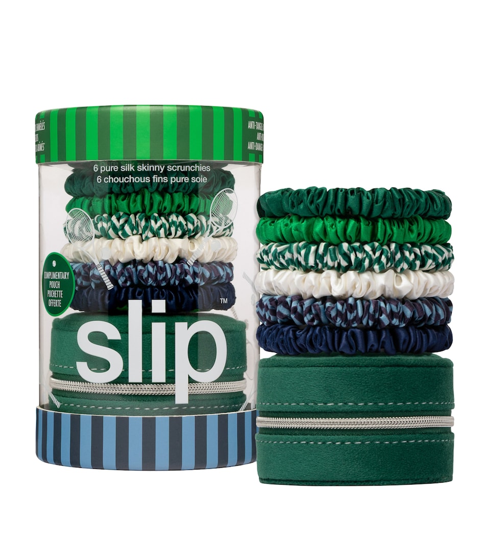 Slip Mulberry Silk Courtside Scrunchies (Pack of 6)