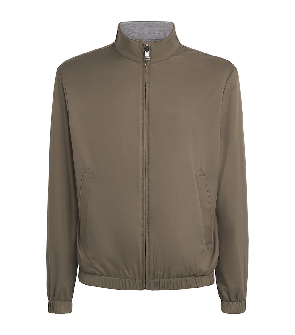 Canali Mens Reversible Hybrid Jacket Green