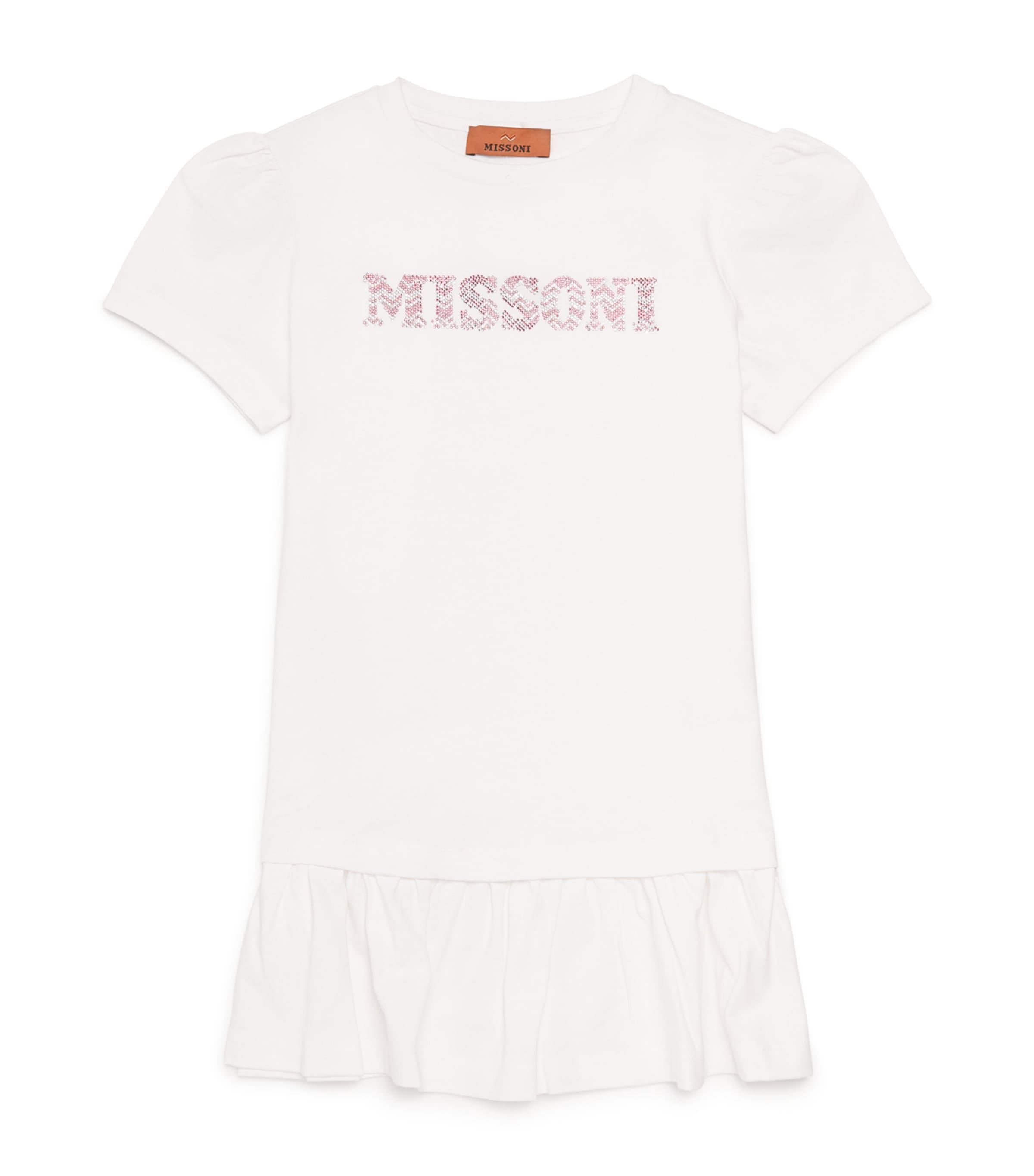 Cotton Logo Embellished Dress (4-14 Years)