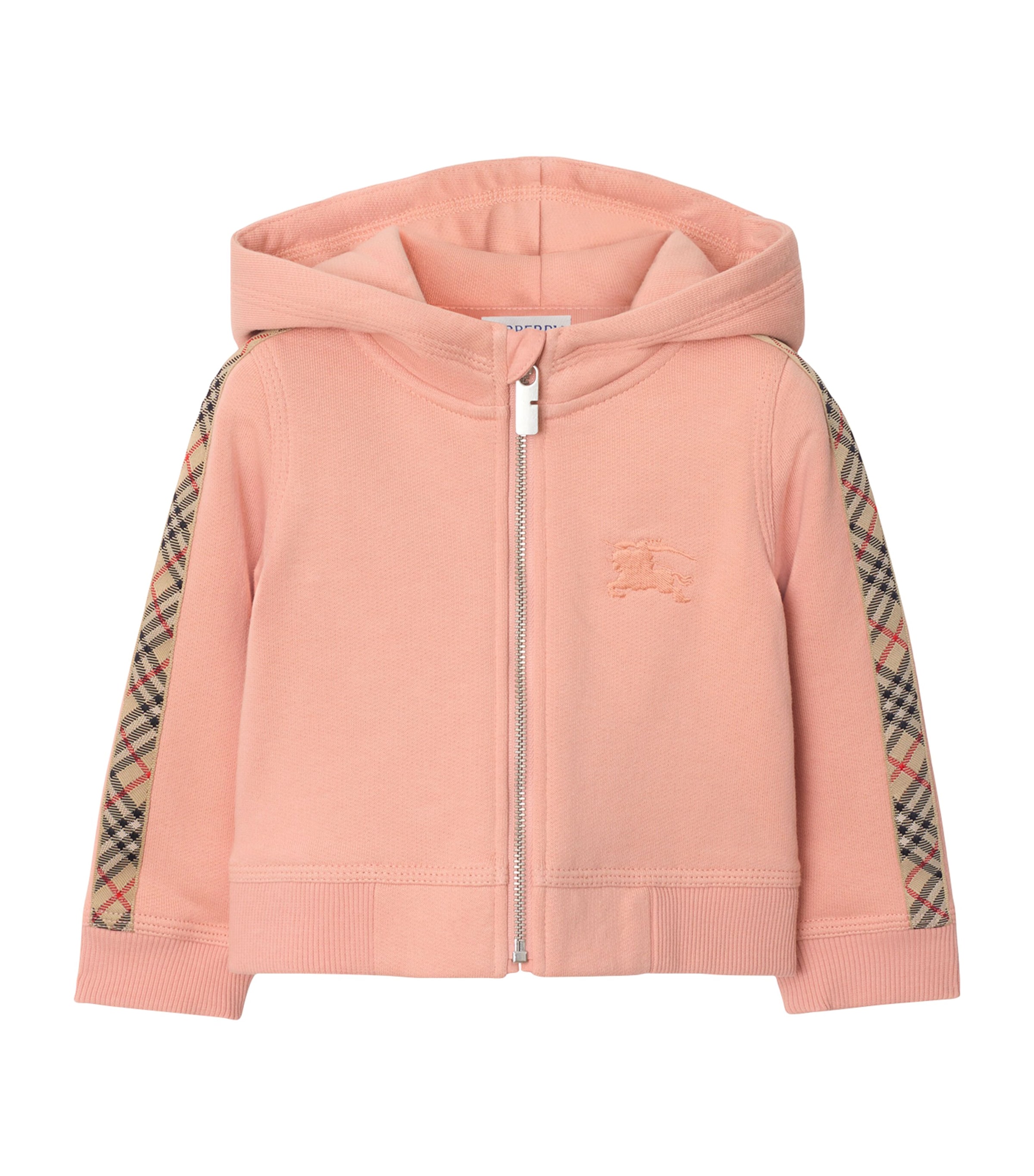 Organic Cotton Check-Trim Hoodie (6-24 Months)