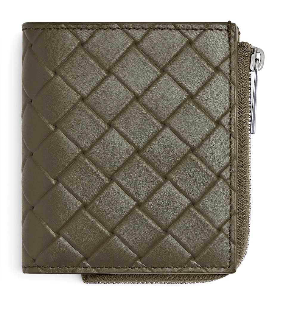 Leather Intrecciato Bifold Wallet