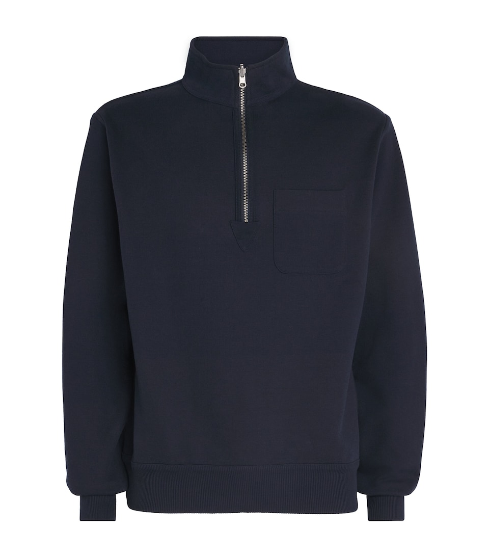 Reversible Stripe Quarter-Zip Sweatshirt