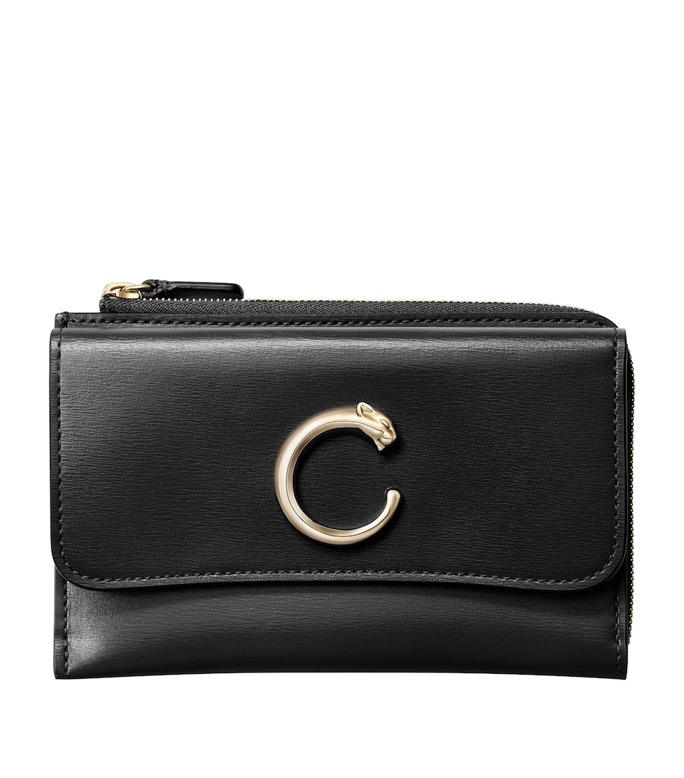 Cartier Leather Panthère de Cartier Card Holder Black