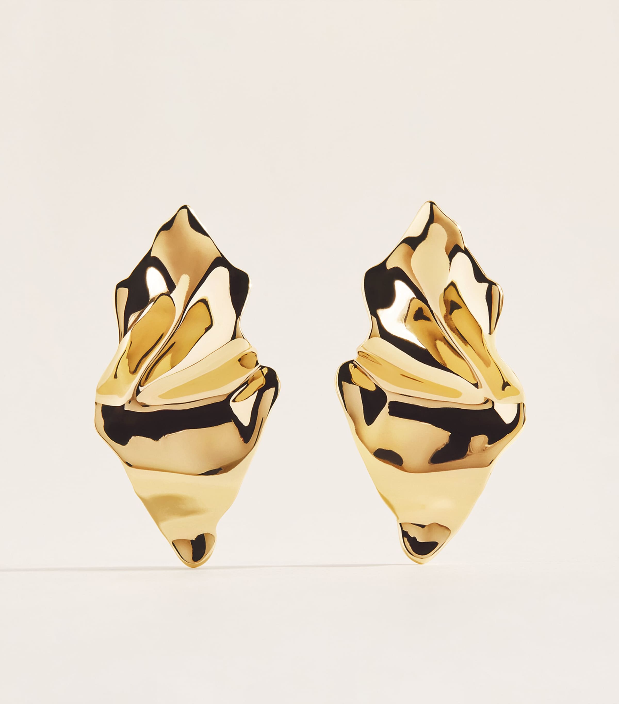 Alexis Bittar Gold-Plated Crumpled Earrings Gold