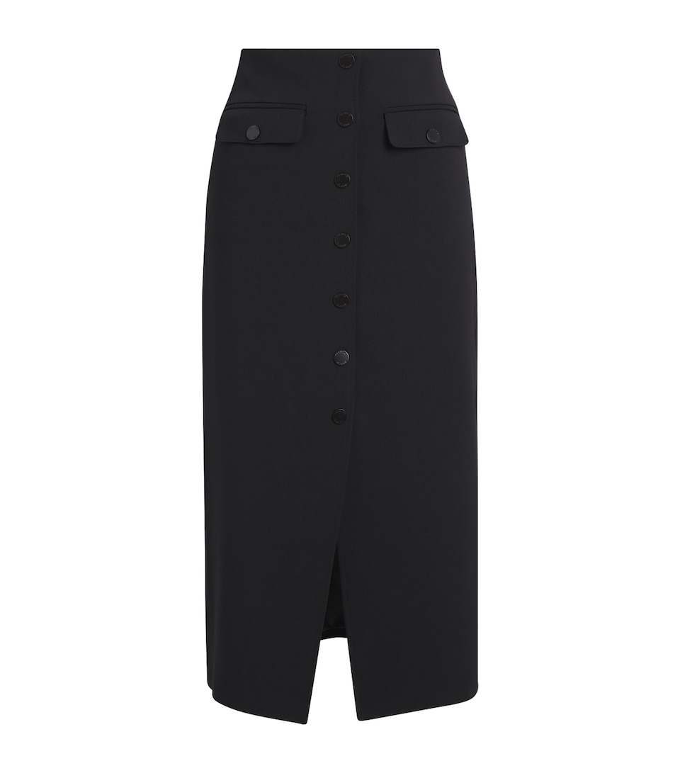 Claudie Pierlot Womens Button-Front Midi Skirt Black