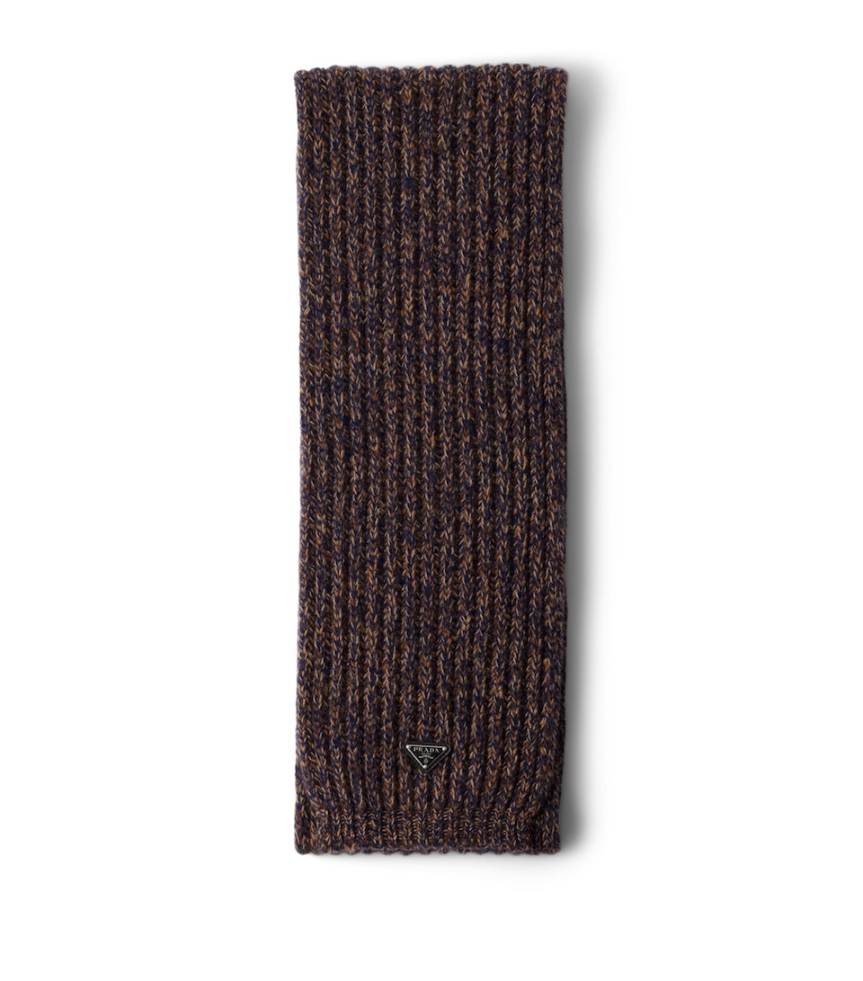Wool-Cashmere Logo Scarf