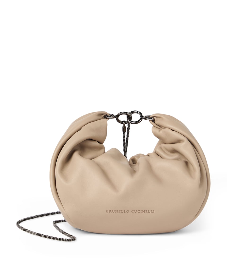 Leather Brioche Cross-Body Bag