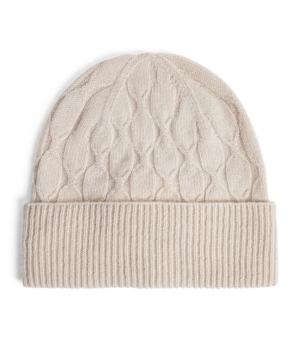 Cashmere Cable-Knit Beanie