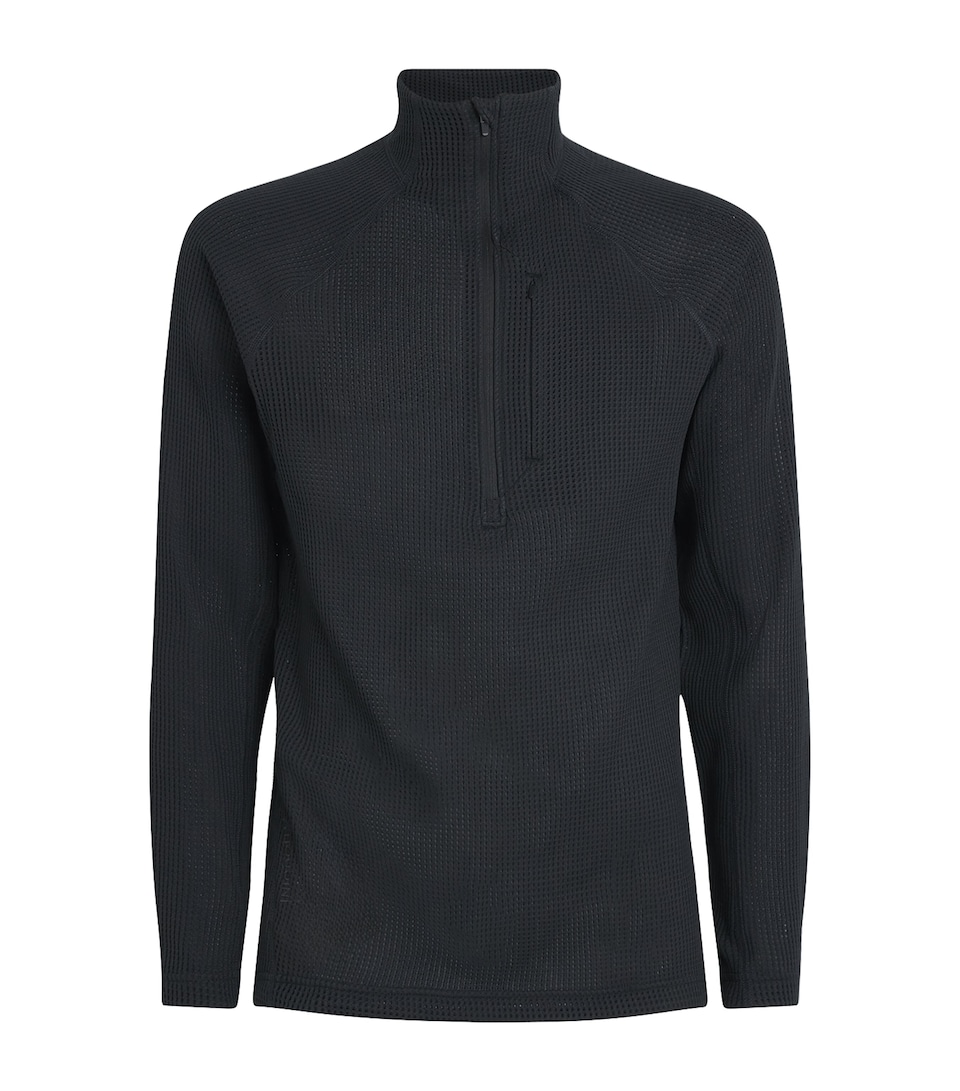 Houdini Mens Pace Flow Half-Zip Sweatshirt True Black