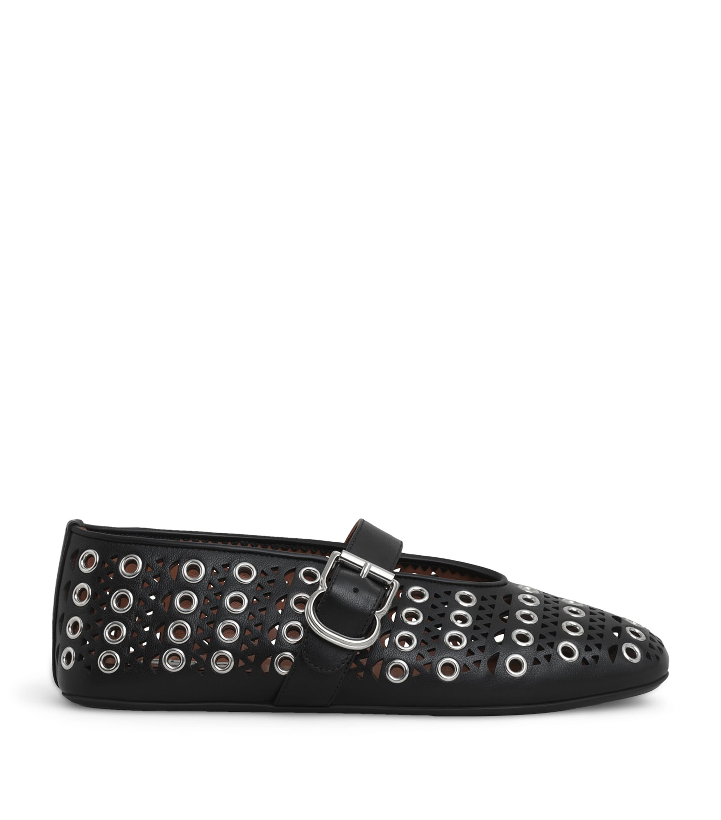 Alaïa Leather Vienne Ballet Flat | Harrods US