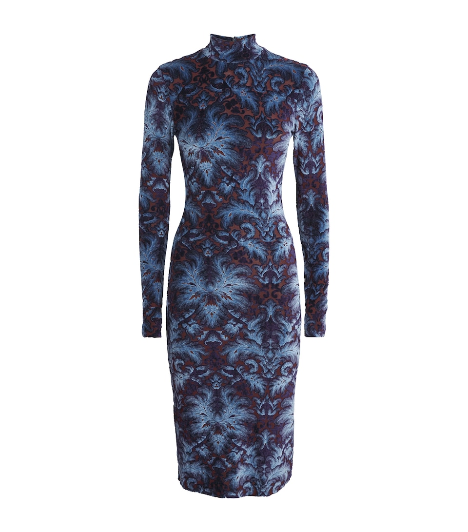 Velvet Baroque Midi Dress