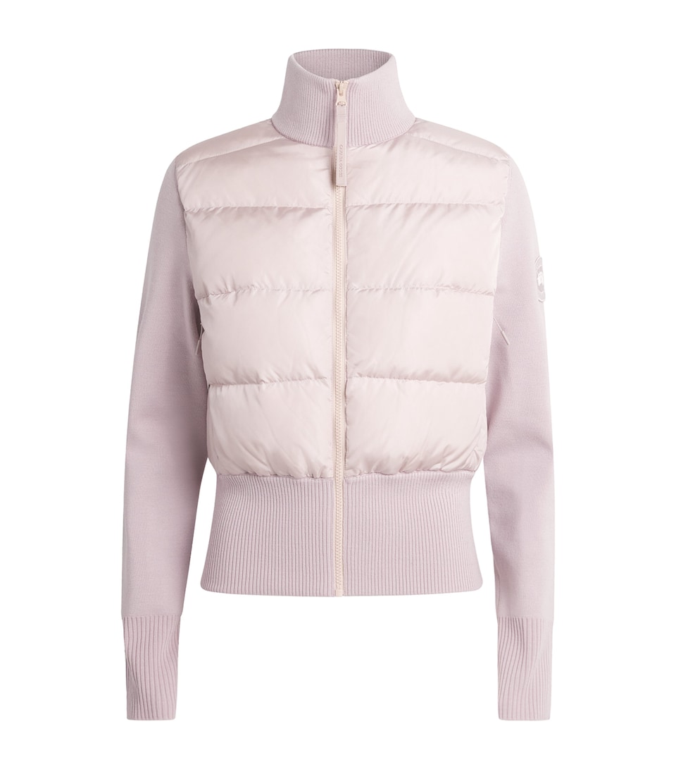 Canada Goose Womens Wool Down-Filled HyBridge Wide Jacket Lucent Rose