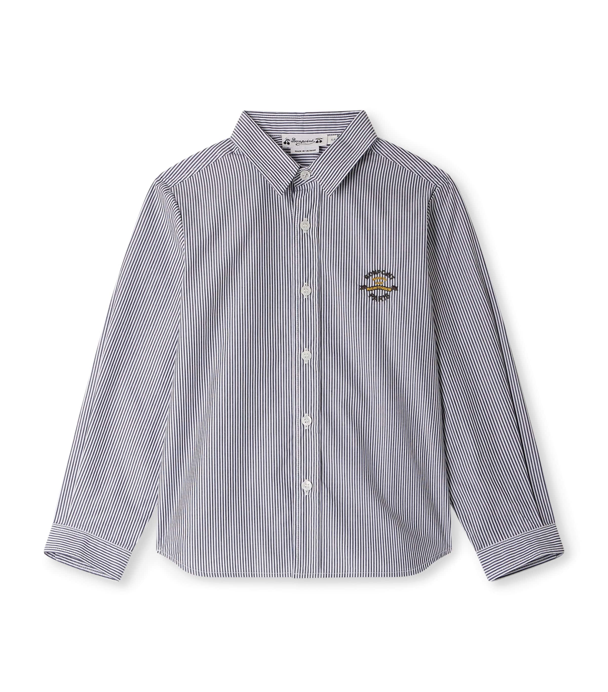 Cotton Poplin Stripe Shirt (4-14 Years)