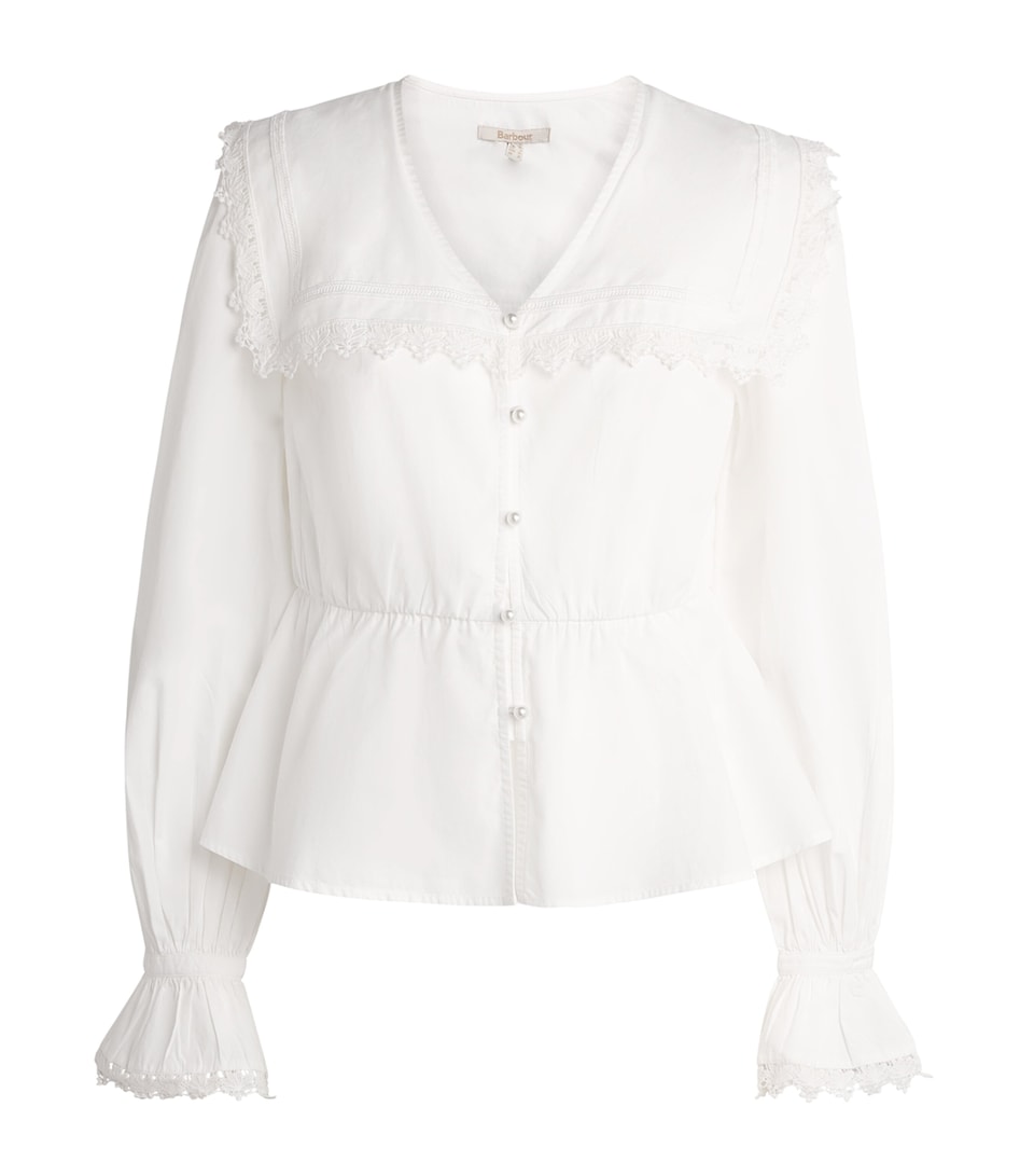 Barbour Womens Cotton Tisbury Blouse White