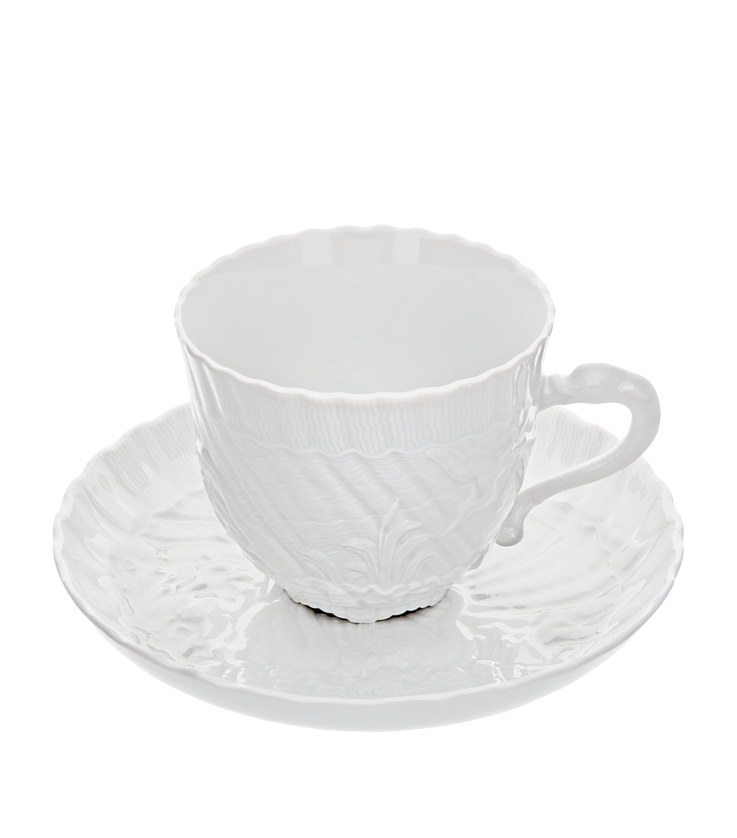 Meissen Swan Service Cappuccino Cup and Saucer White