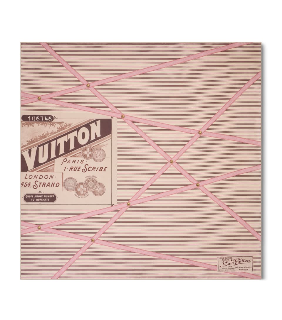 LOUIS VUITTON Silk Insider Square Scarf Pink