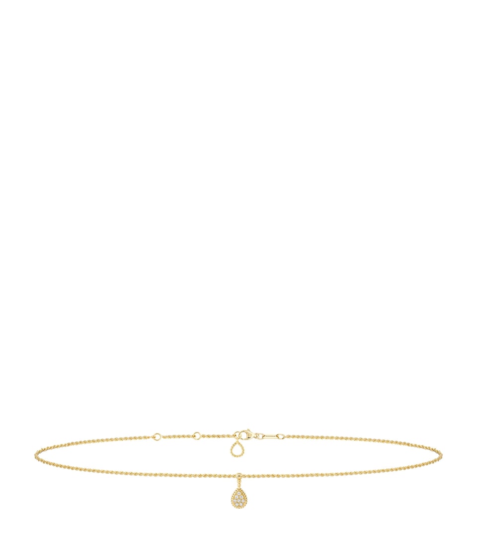 Yellow Gold and Diamond Serpent Bohème Ankle Bracelet