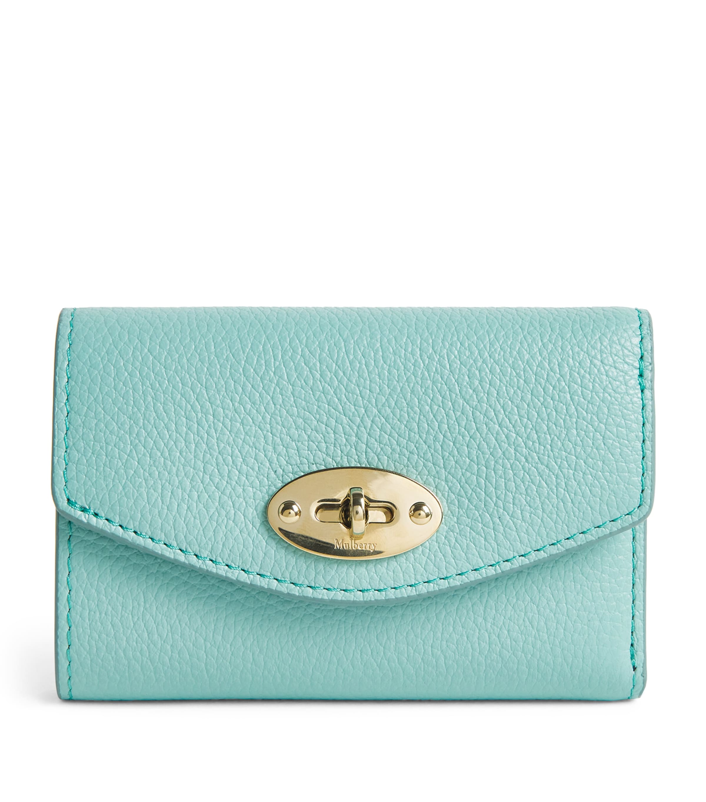 Mulberry Small Leather Folded Darley Wallet Marina Blue