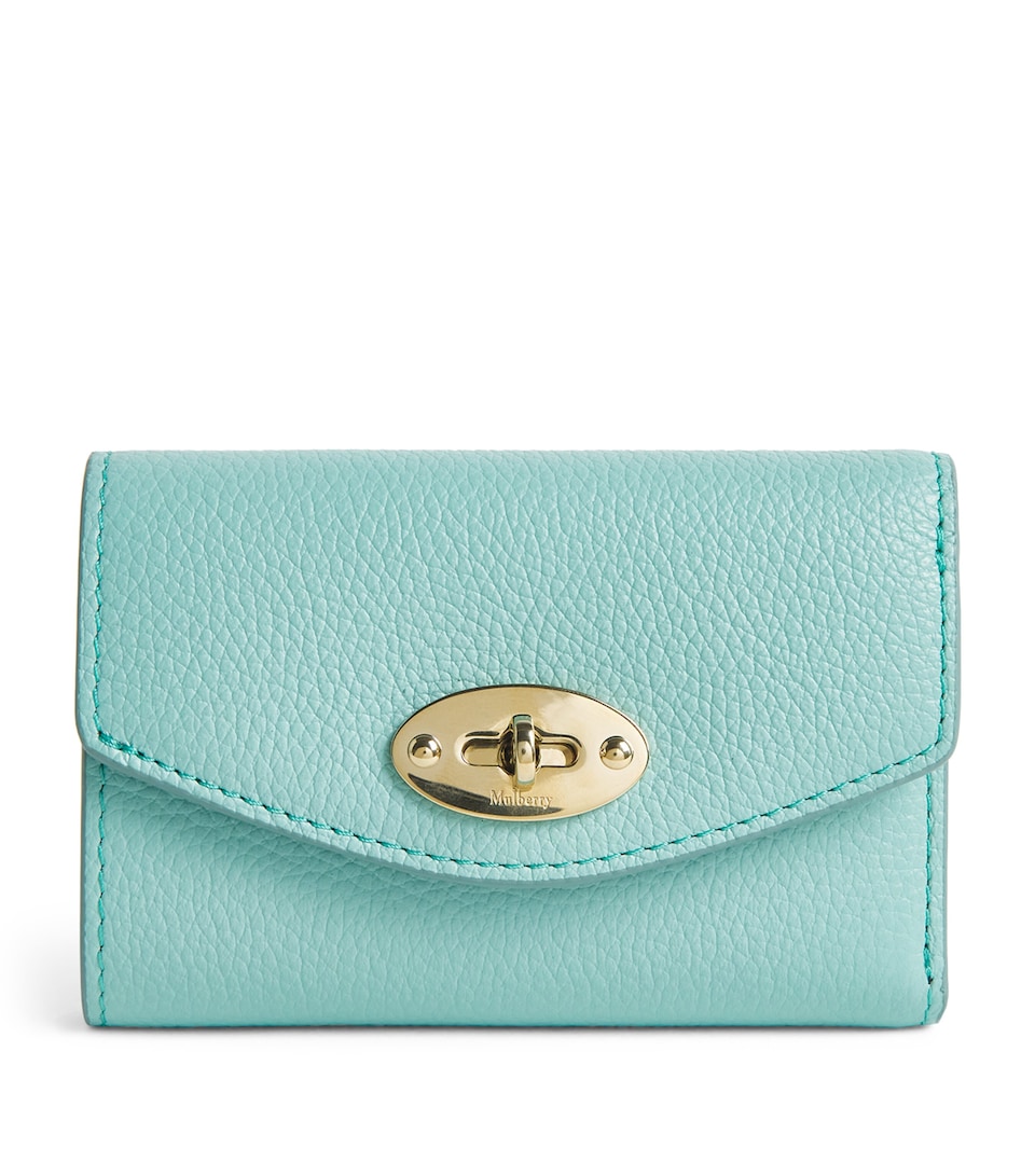 Mulberry Small Leather Folded Darley Wallet Marina Blue