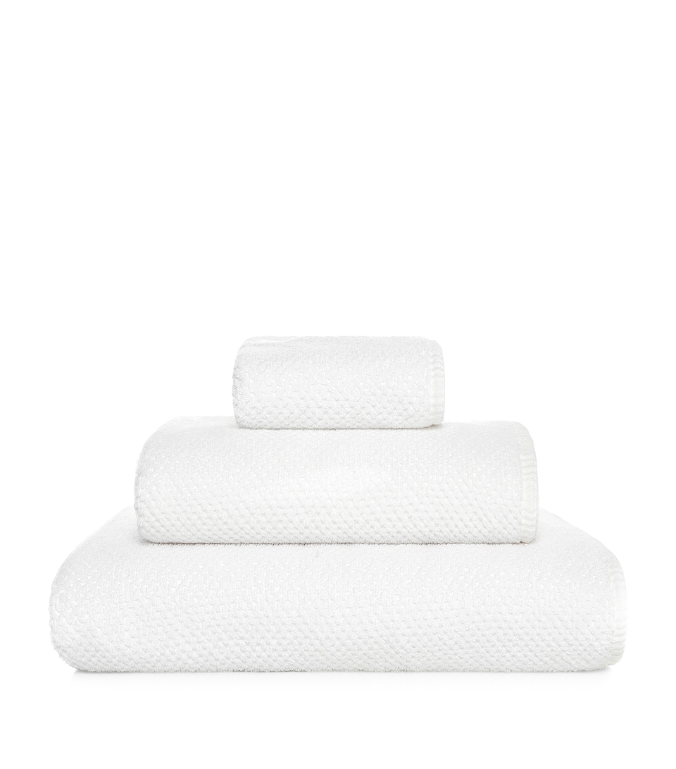 GRACCIOZA Bee Waffle Bath Towel (70cm x 140cm) White