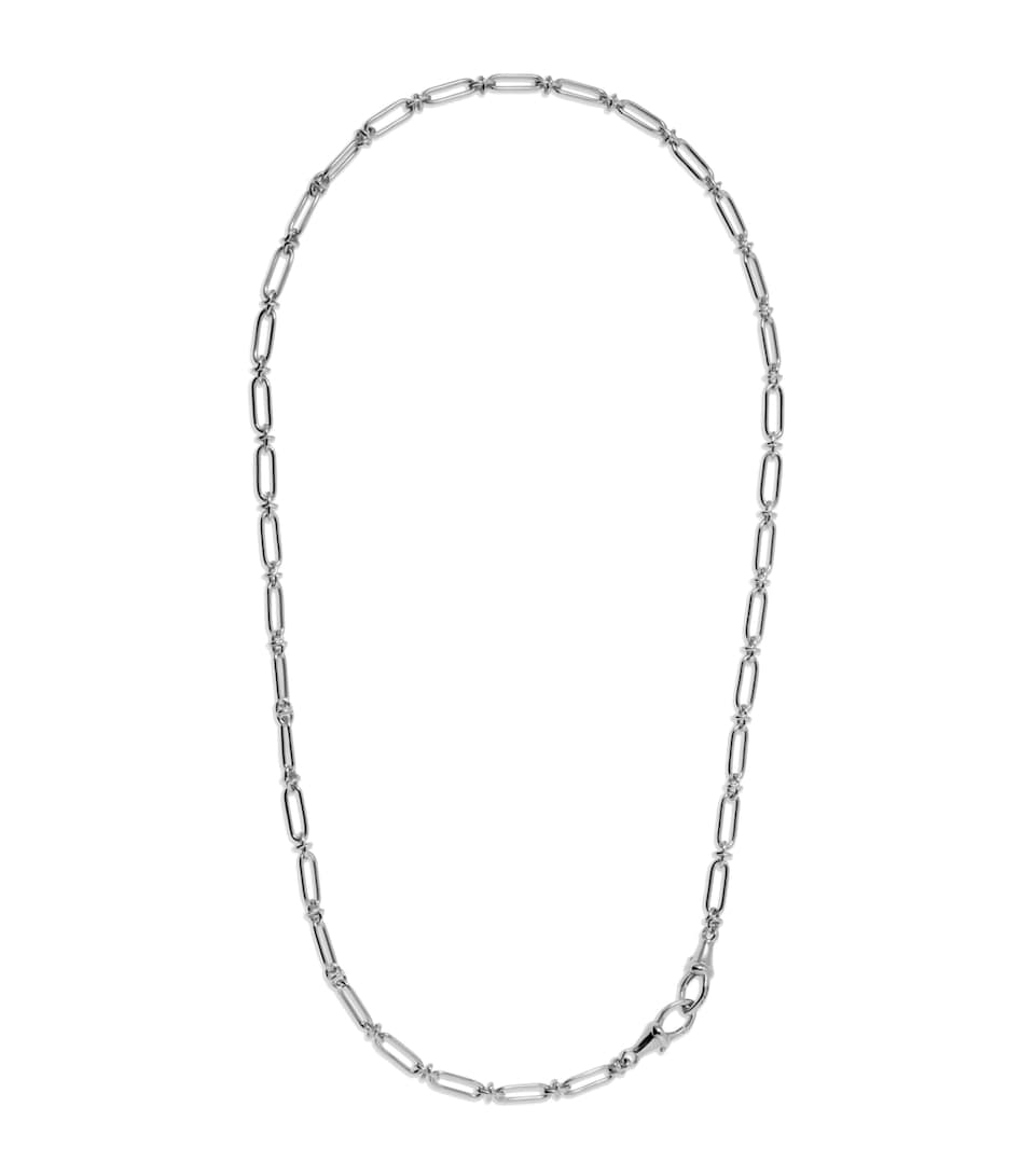 Annoushka White Gold Knuckle Classic Link Chain Necklace
