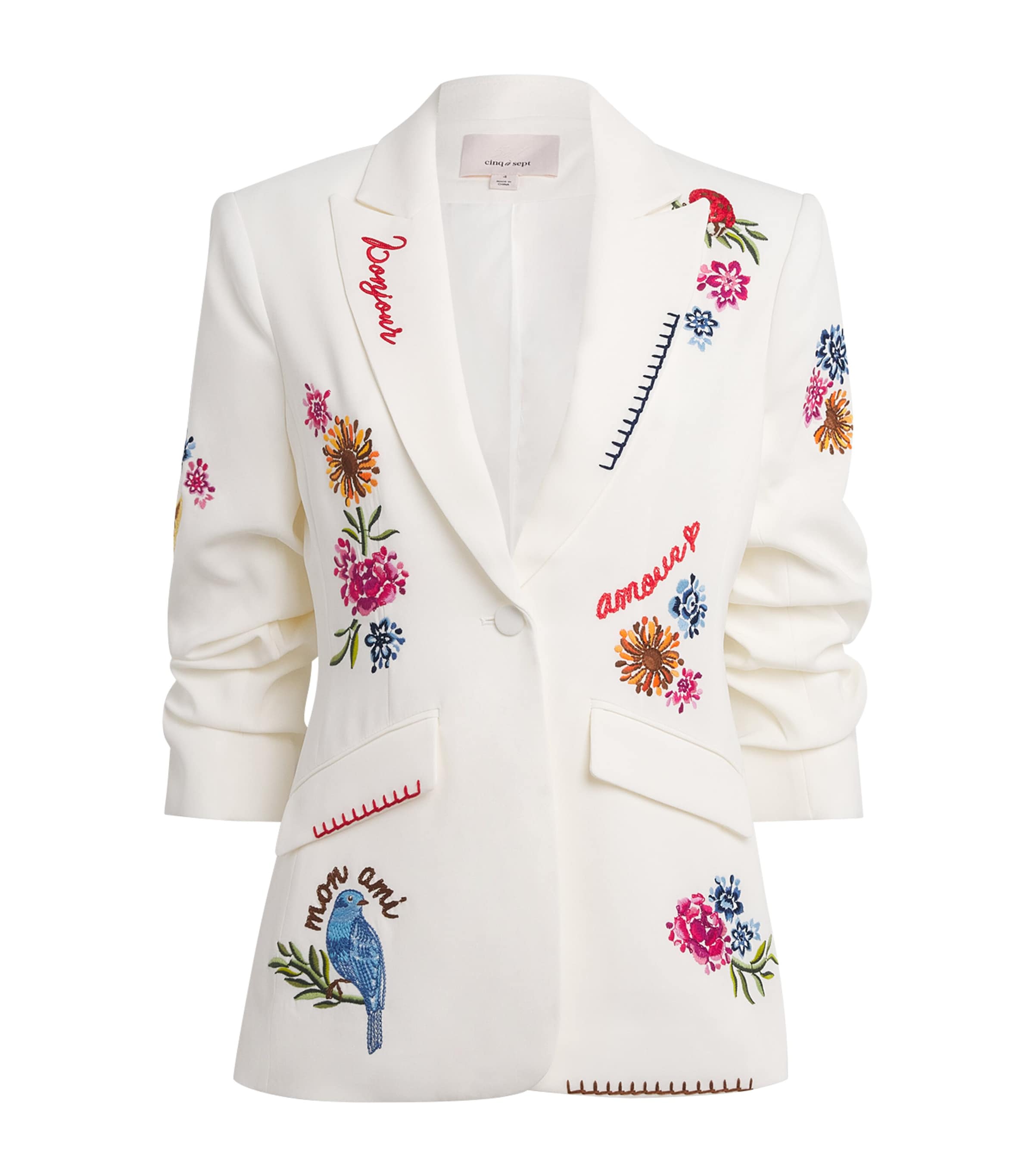 Cinq A Sept Womens Celeste Vine Cheyenne Blazer Ivory/multi