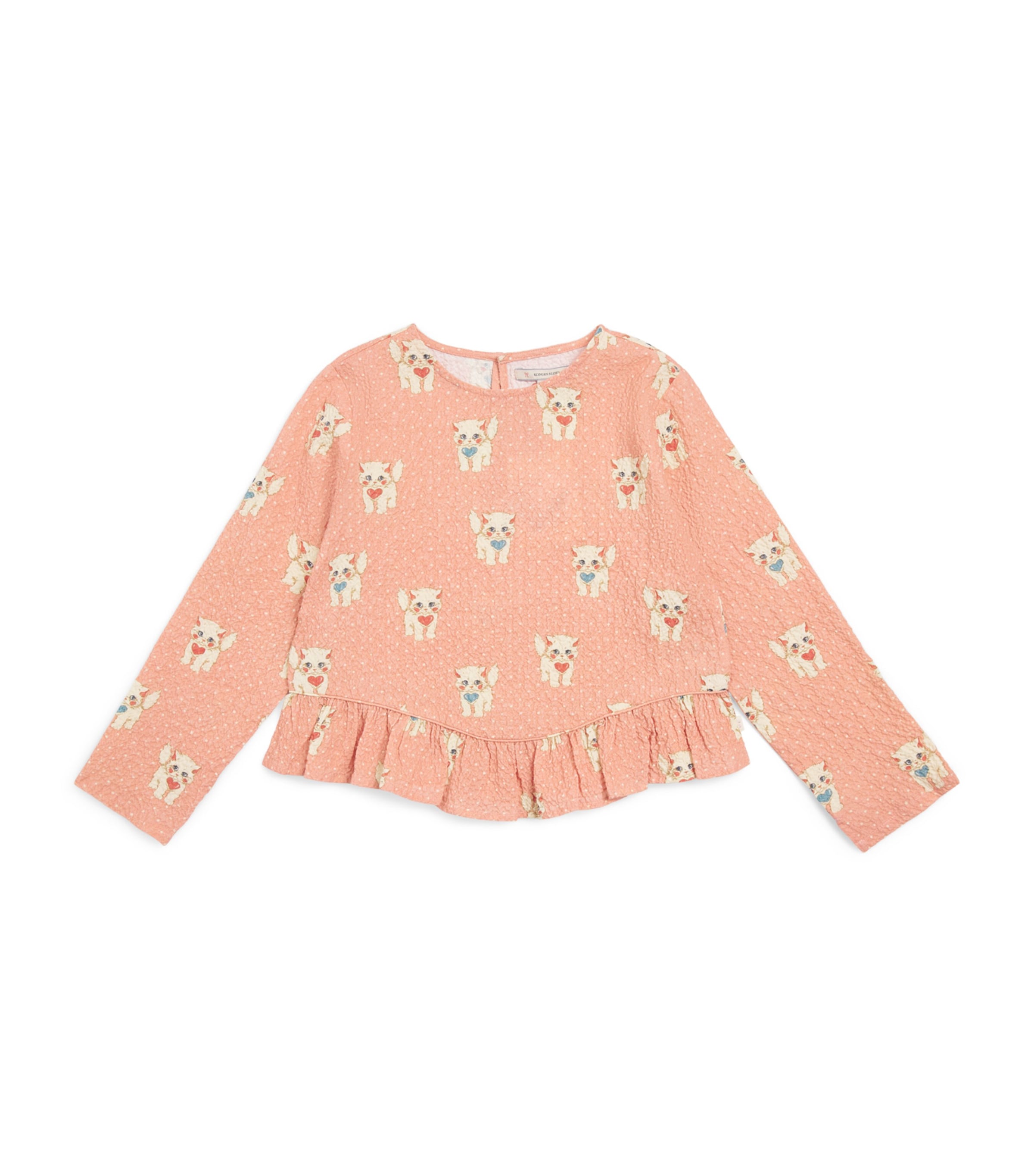 KONGES SLOJD Stretch-Organic Cotton Peplum Elin Blouse (12 Months-10 Years) Miao Rose