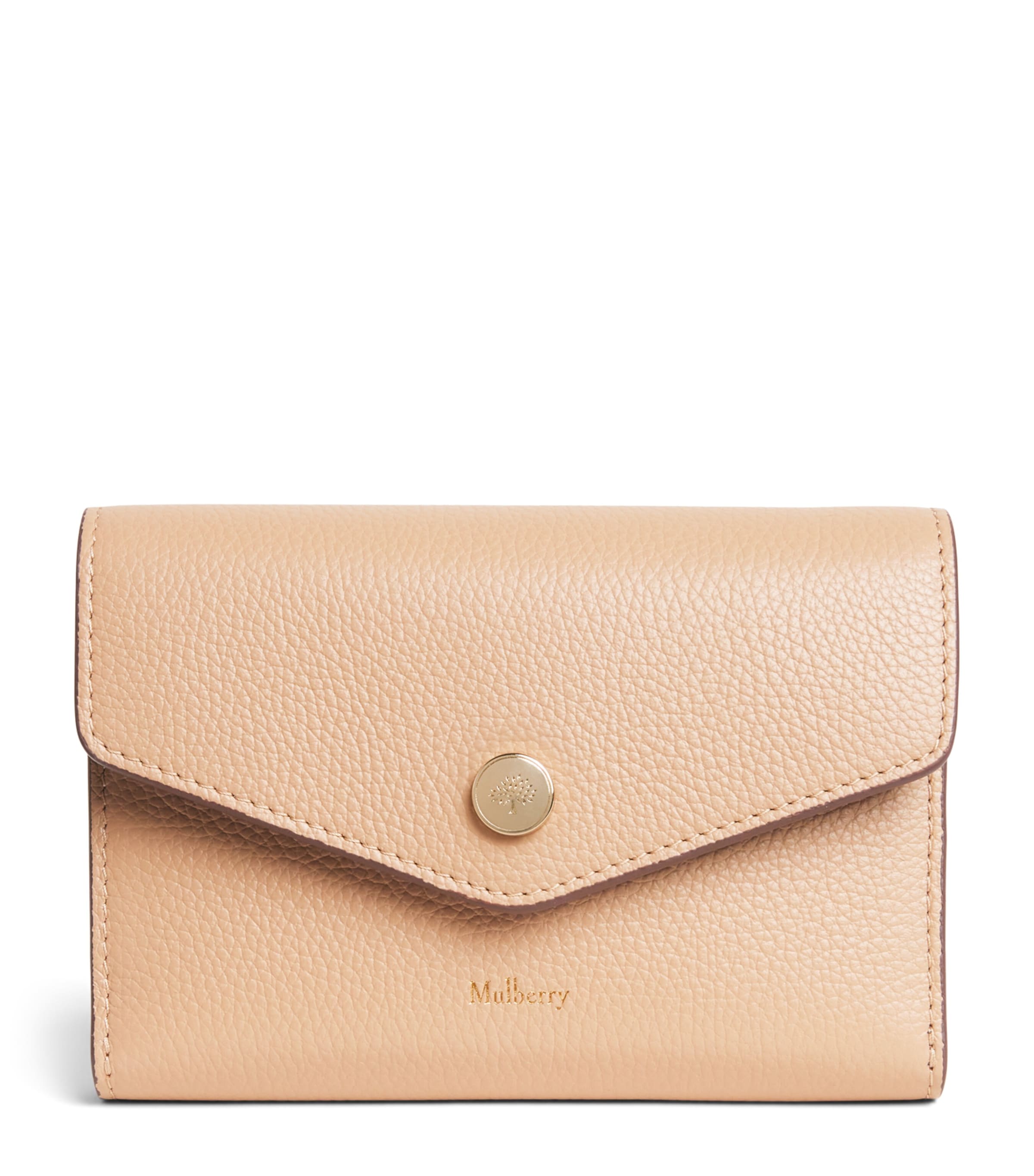 Mulberry Leather Folded Wallet Crumpet