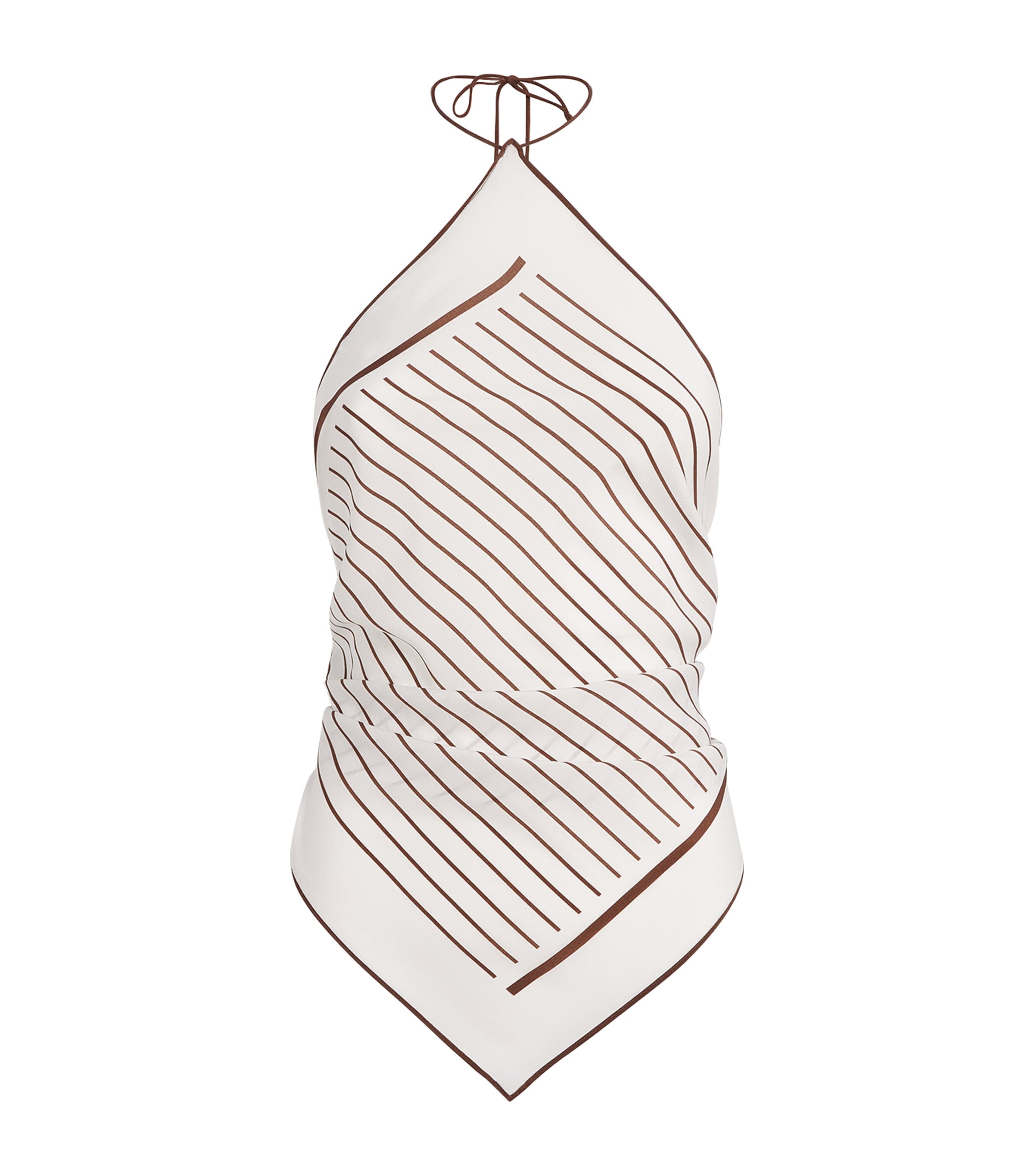 SIR. Womens Silk Stripe Marais Scarf Top Metro