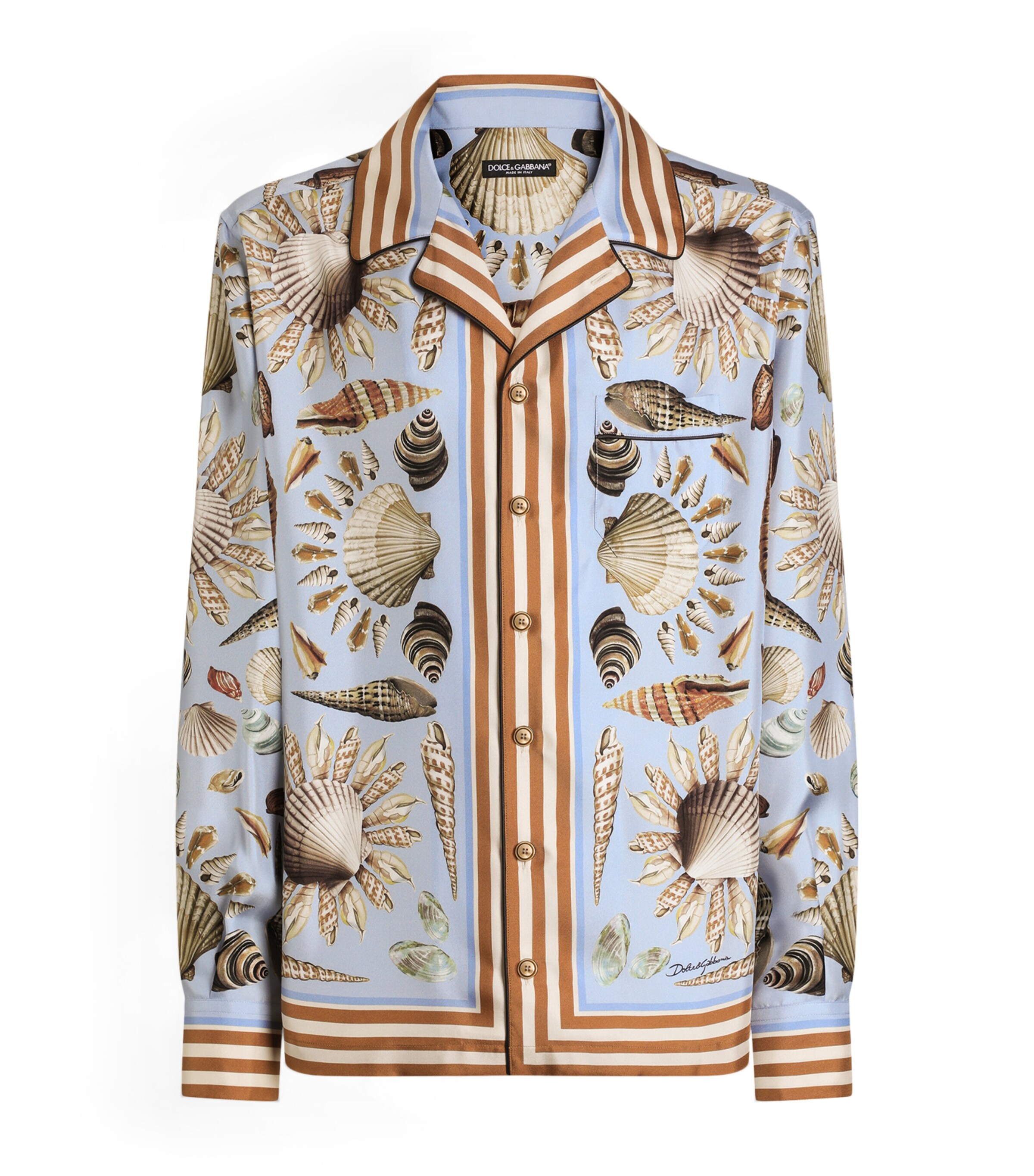 Silk Shell Print Shirt