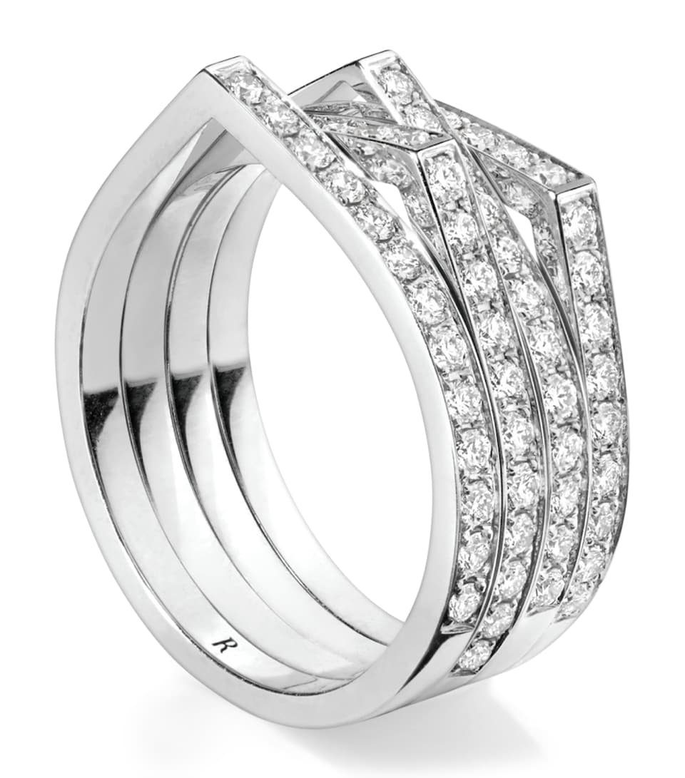 Repossi White Gold and Diamond Antifer Ring White Gold