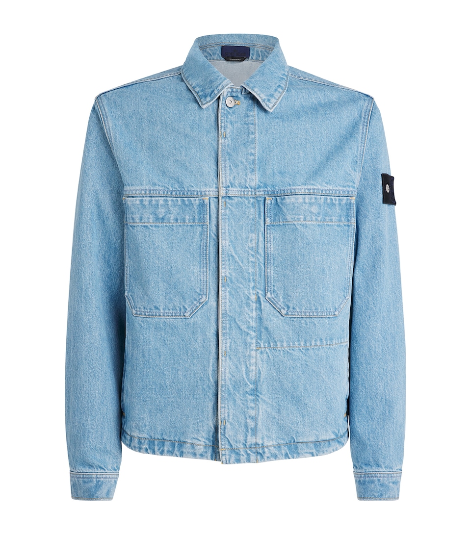 Stone Island Mens Denim Coach Jacket