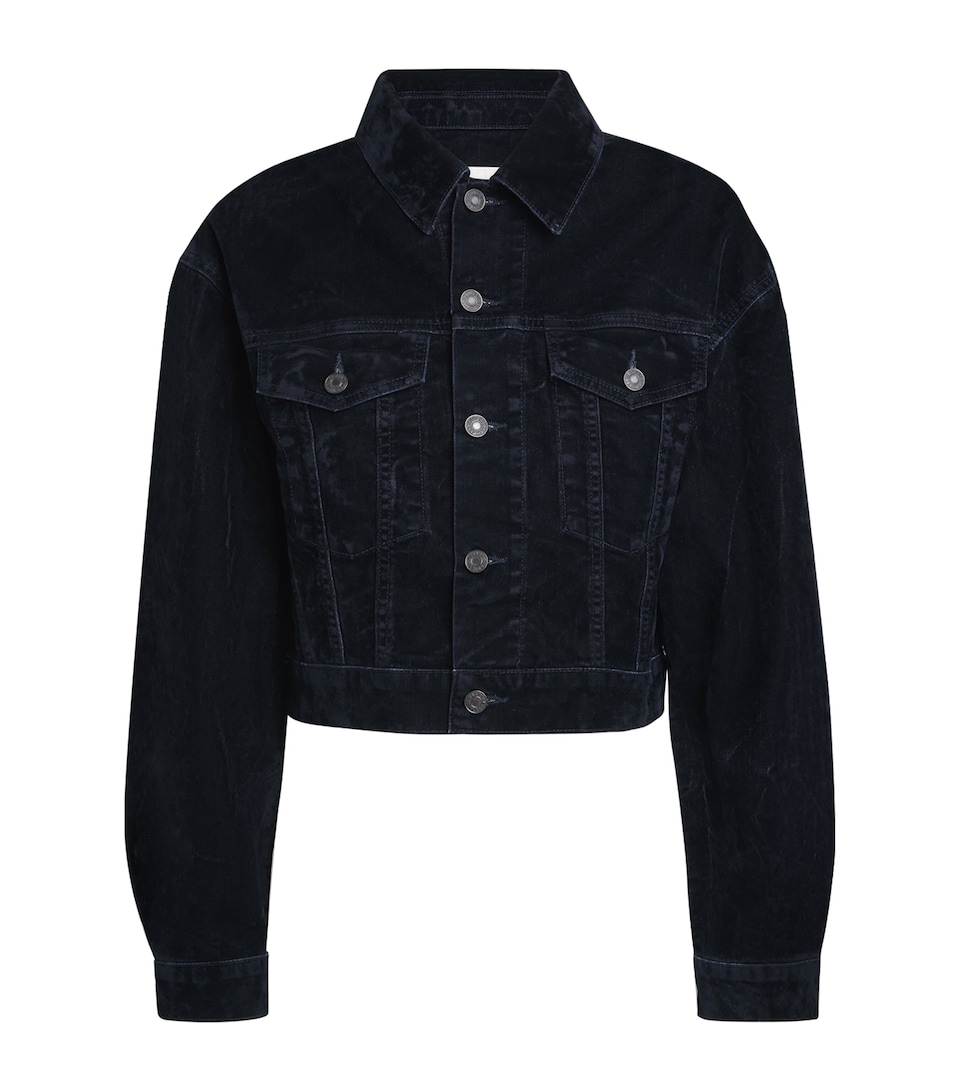 Cotton-Blend Velvet Radley Denim Jacket