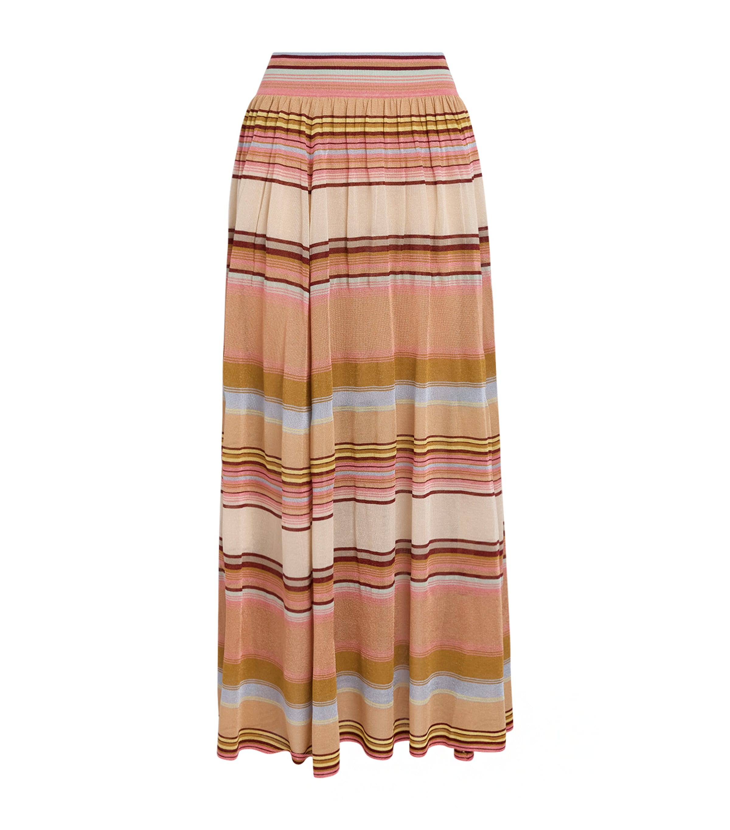 Zimmermann Womens Stripe Fairlight Maxi Skirt Pink Multipkmu