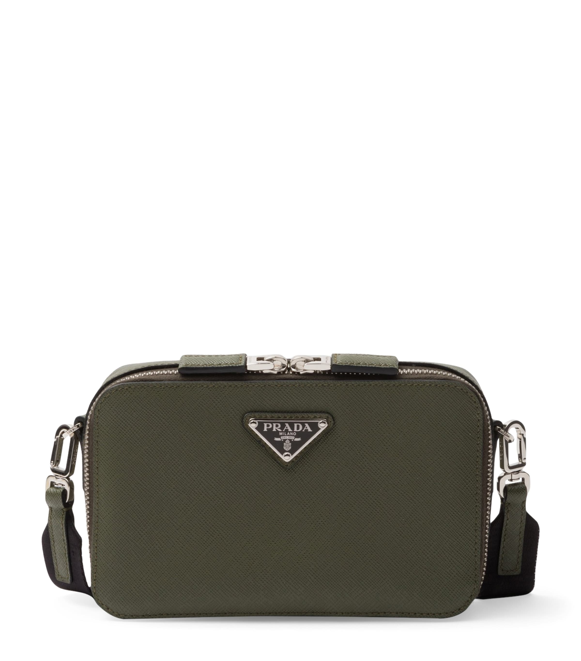 Small Saffiano Leather Brique Cross-Body Bag