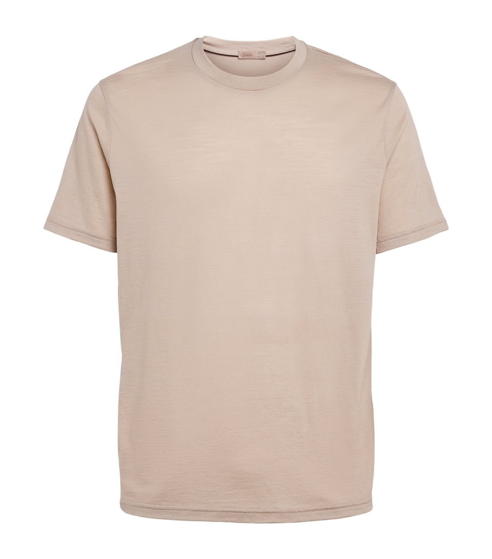 Herno Mens Wool T-Shirt Chantilly
