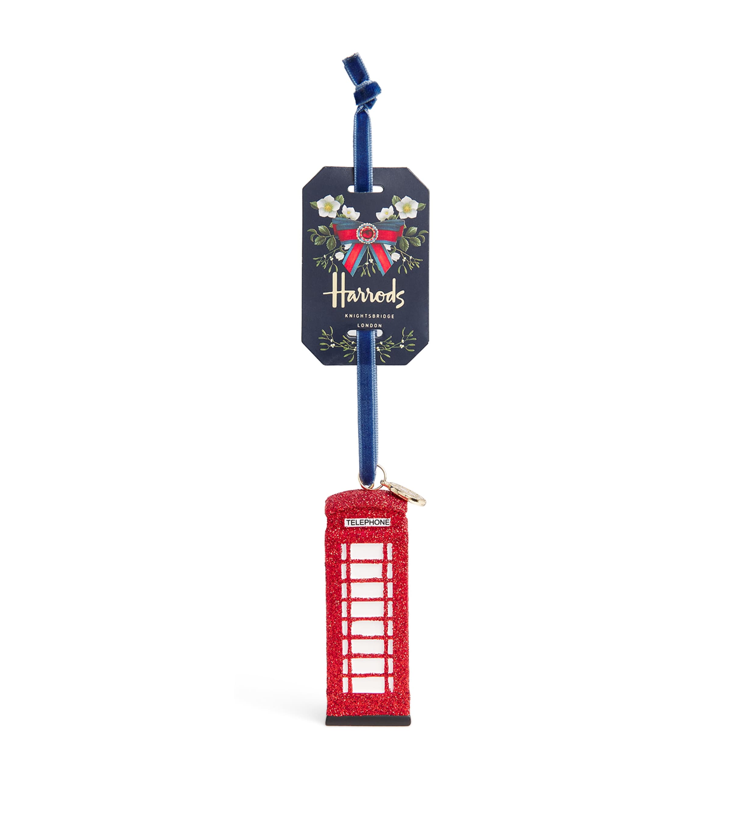 Glitter Telephone Box Ornament