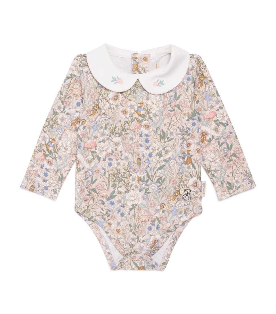 Harrods Cotton Printed Bodysuit (0-18 Months) Pink