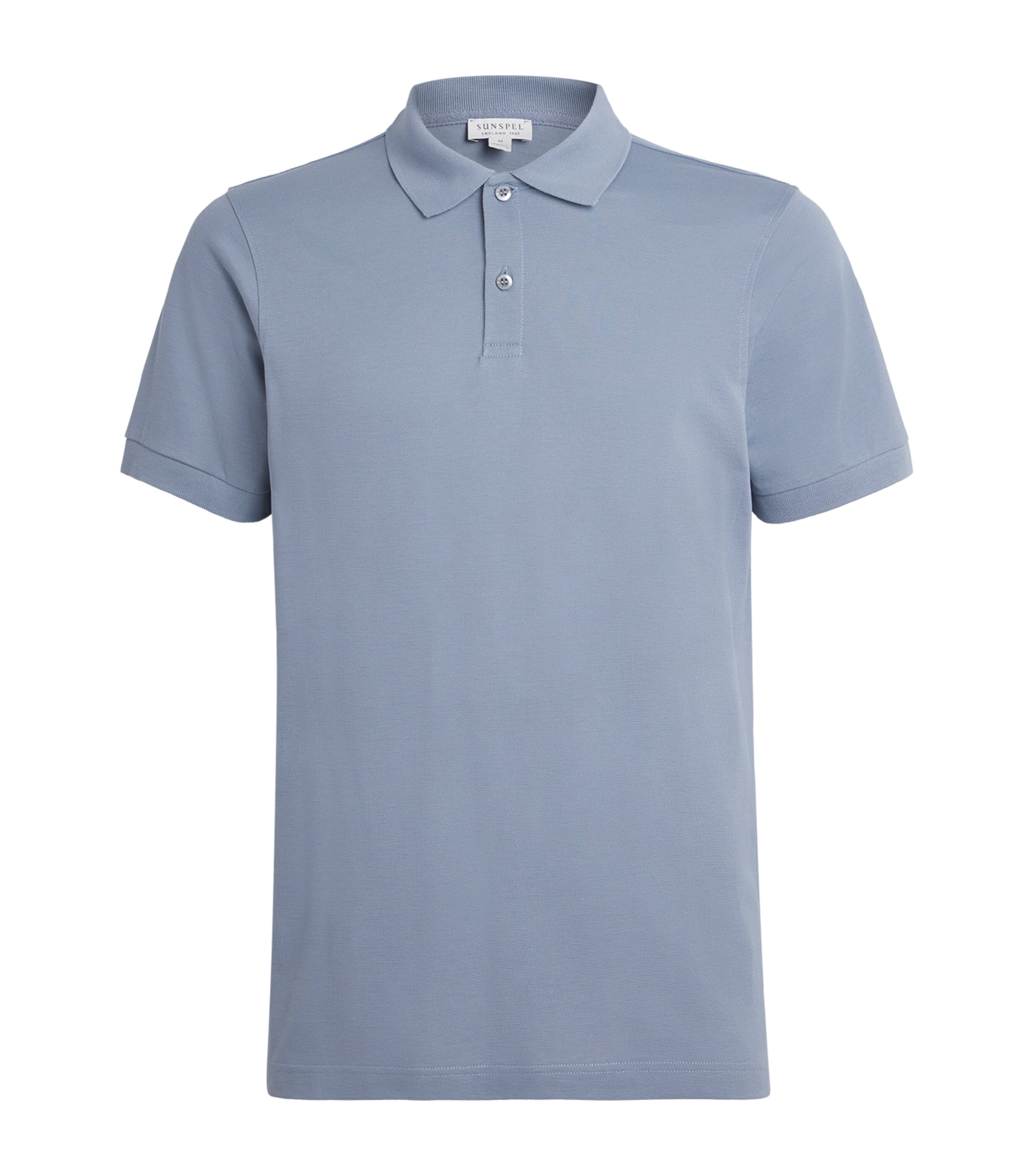 Sunspel Mens Supima Cotton Polo Shirt Powder