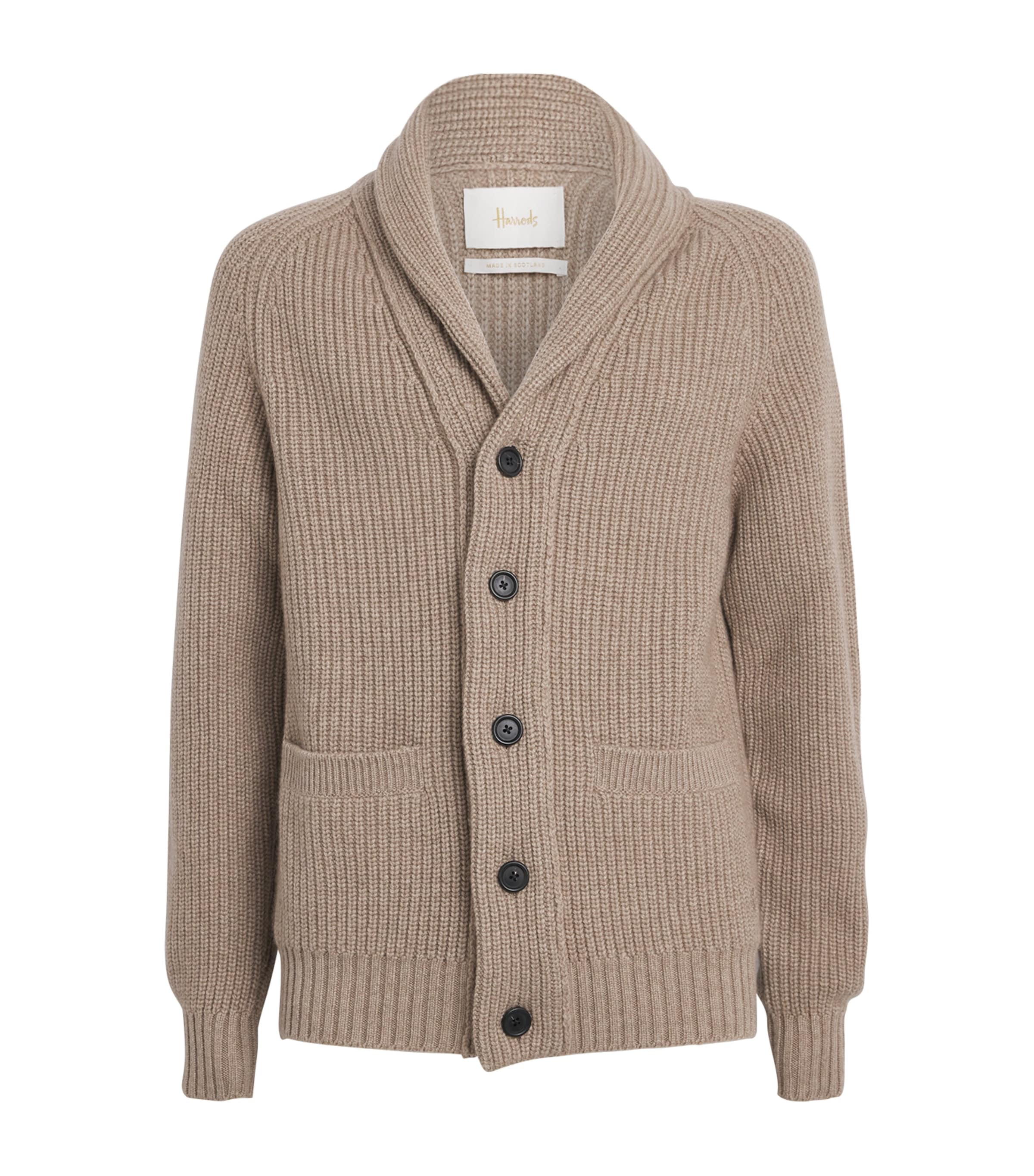 Cashmere Shawl-Collar Cardigan