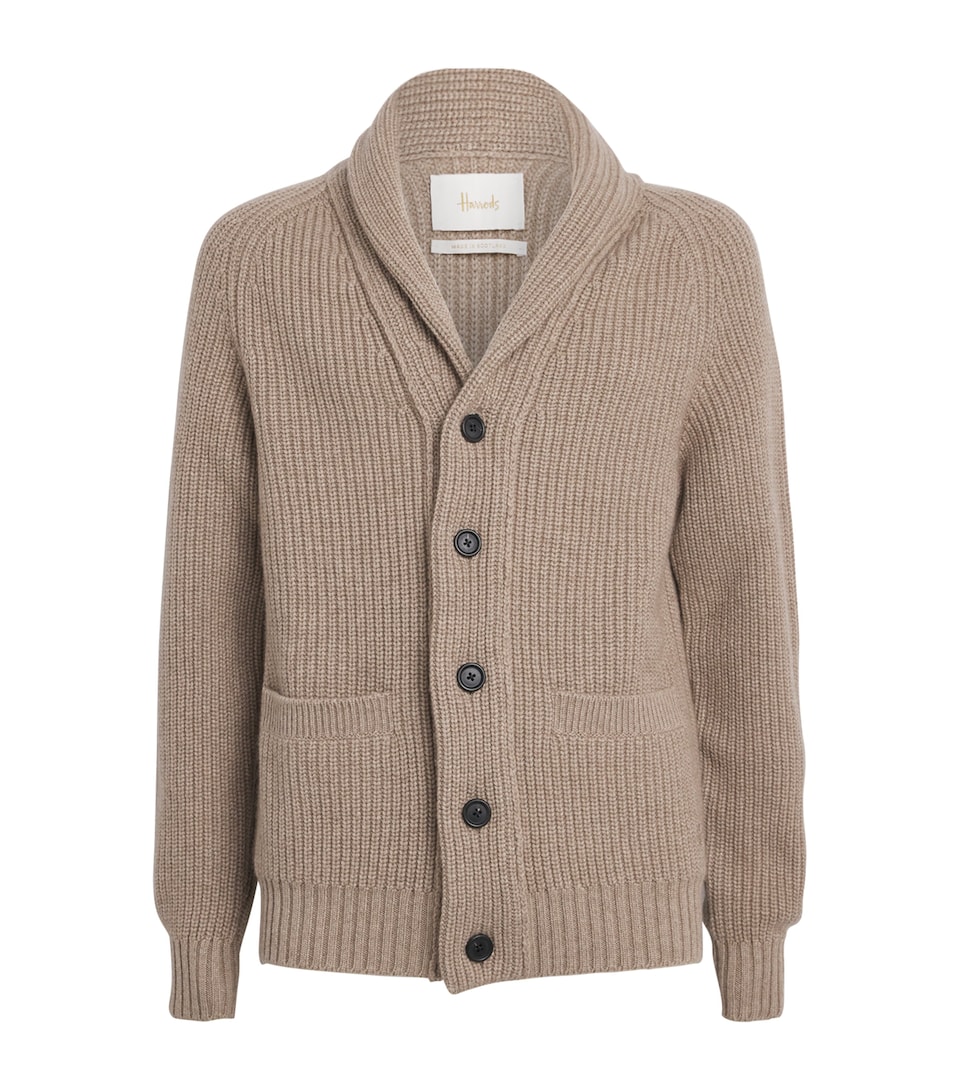 Cashmere Shawl-Collar Cardigan