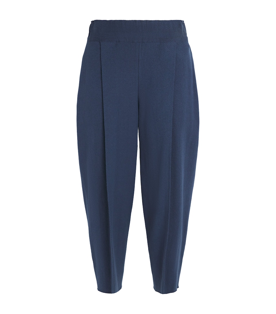 Issey Miyake Womens Campagne Tapered Trousers Dark Navy