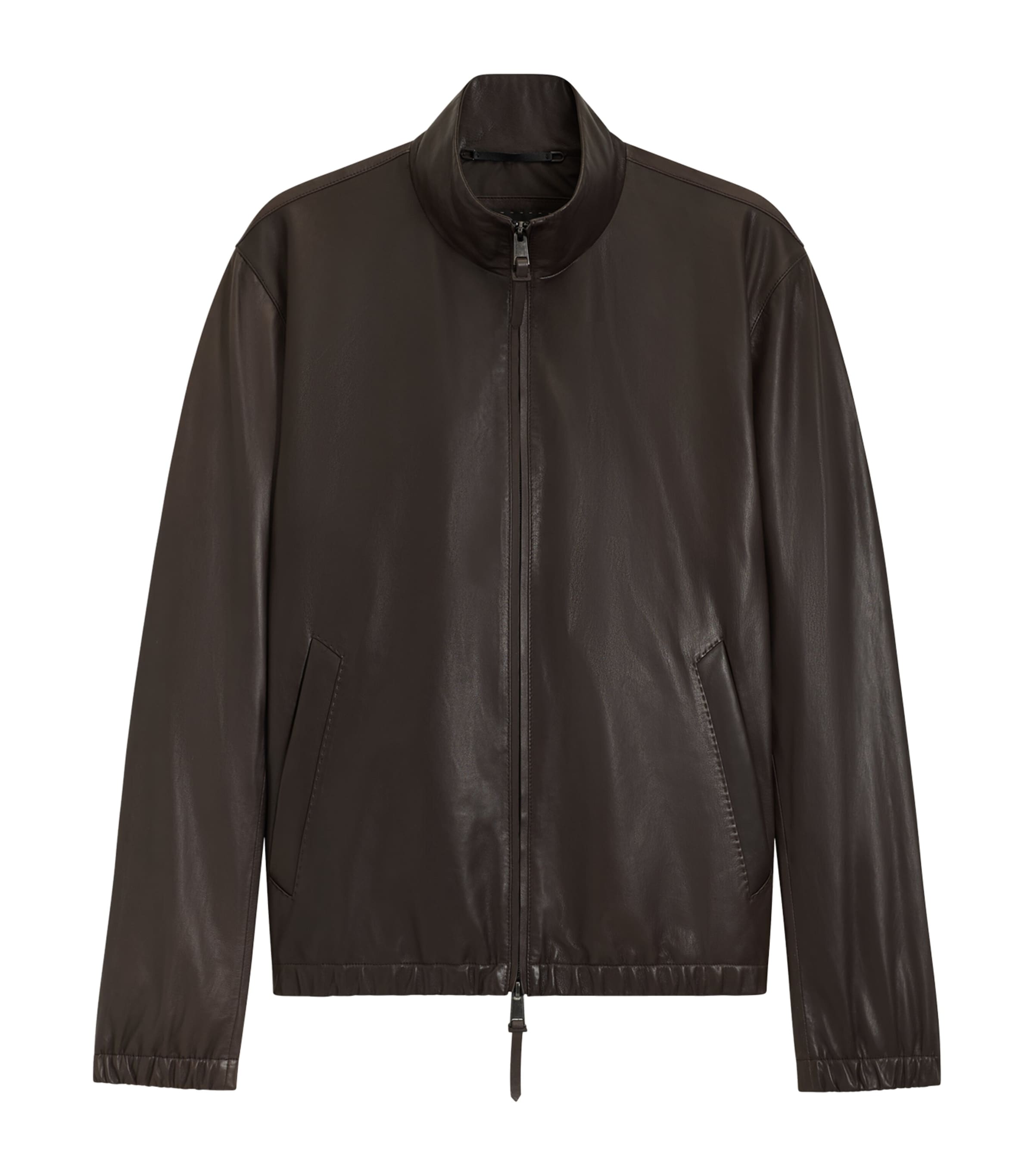 Straight Fit Leather Jacket